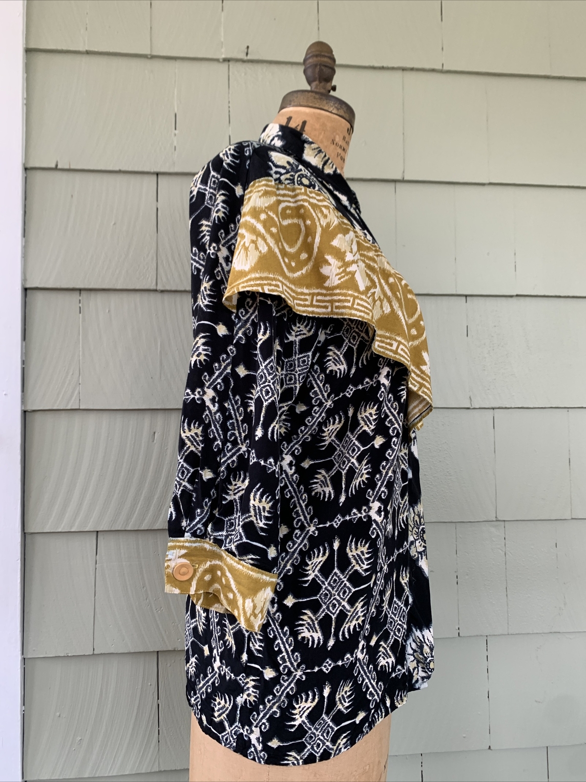 Vintage 90s Componix Marsha Brander Ruffle Blouse Top M Art To Wear B 42