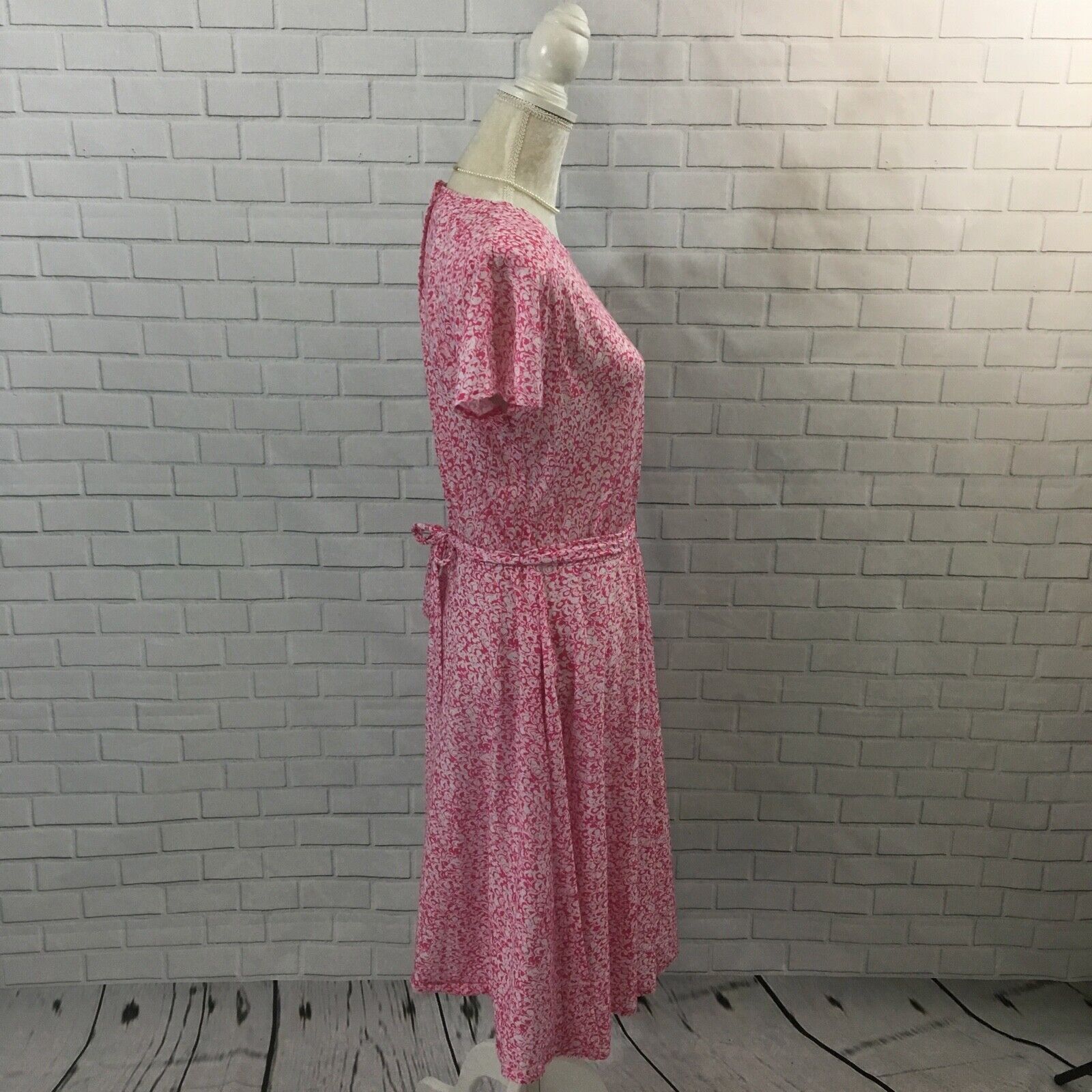 Darian Petites Women&rsquo;s Dress Fit & Flare Vintage Buttons Removable Sash Size 10P