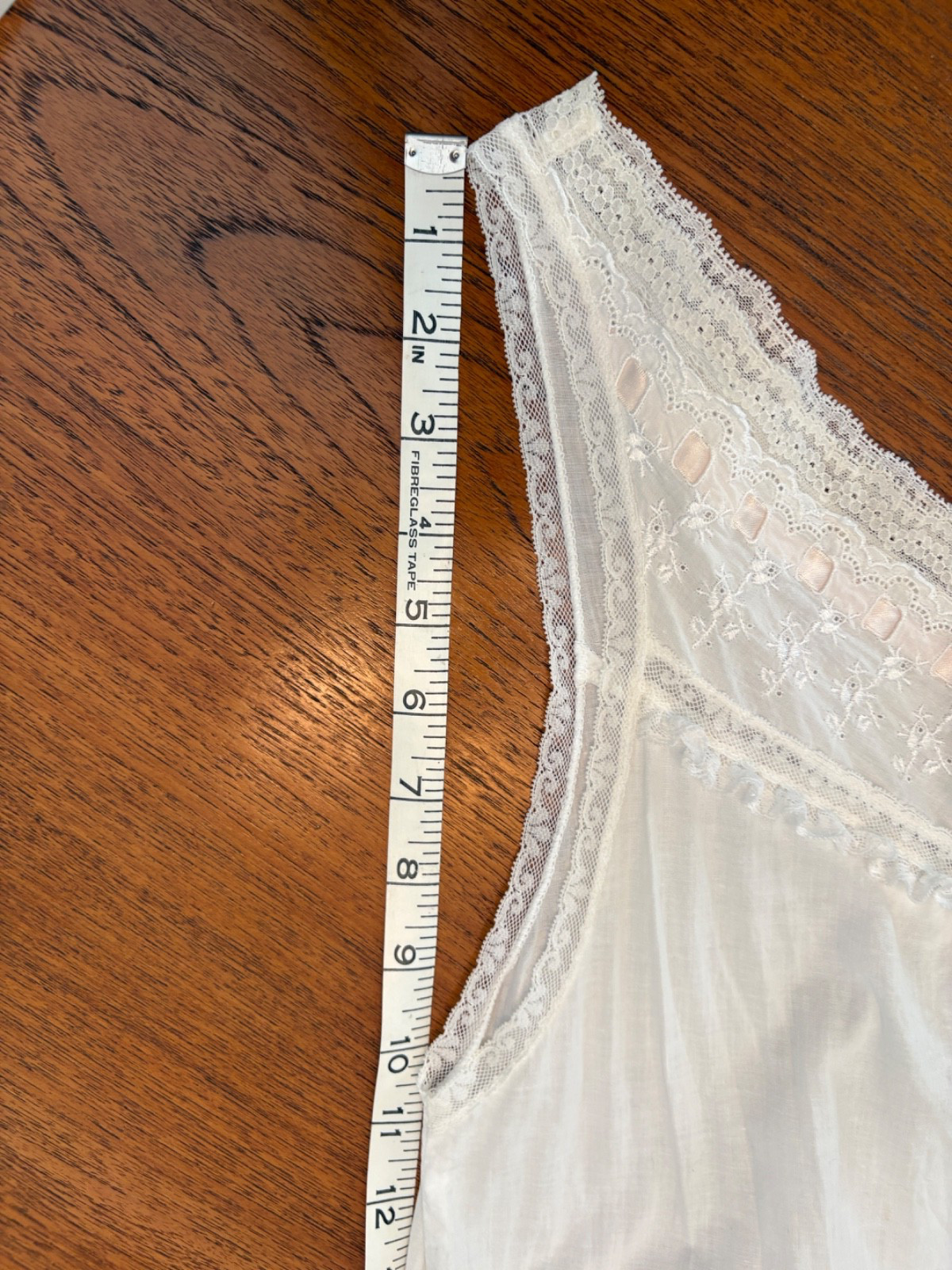 Vintage 90s Christian Dior Neiman Marcus White Cotton Lace Trim Nightgown M USA