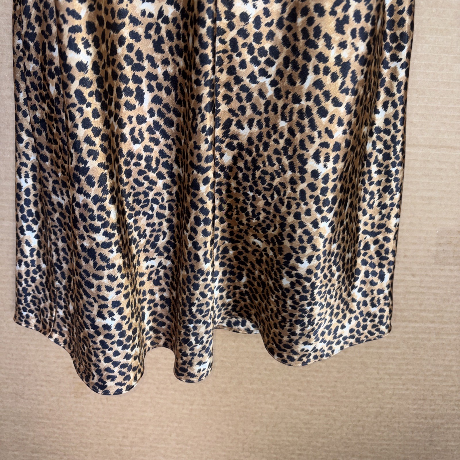 Vintage August Silk Intimates Cheetah Leopard Large Polyester Nightgown lingerie