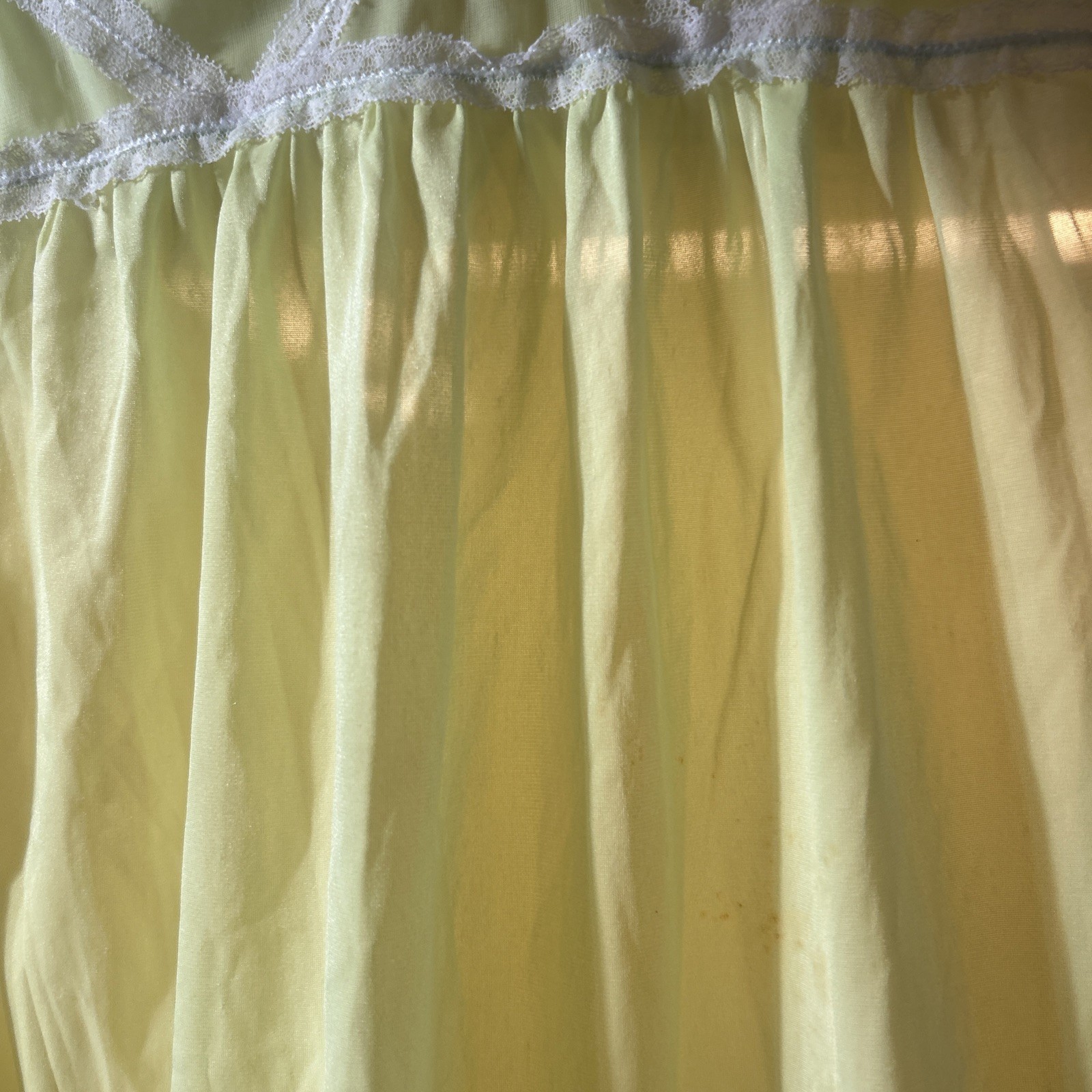 VTG Vassarette Munsingwear Yellow / Mint Sheer See Thru Sz MED