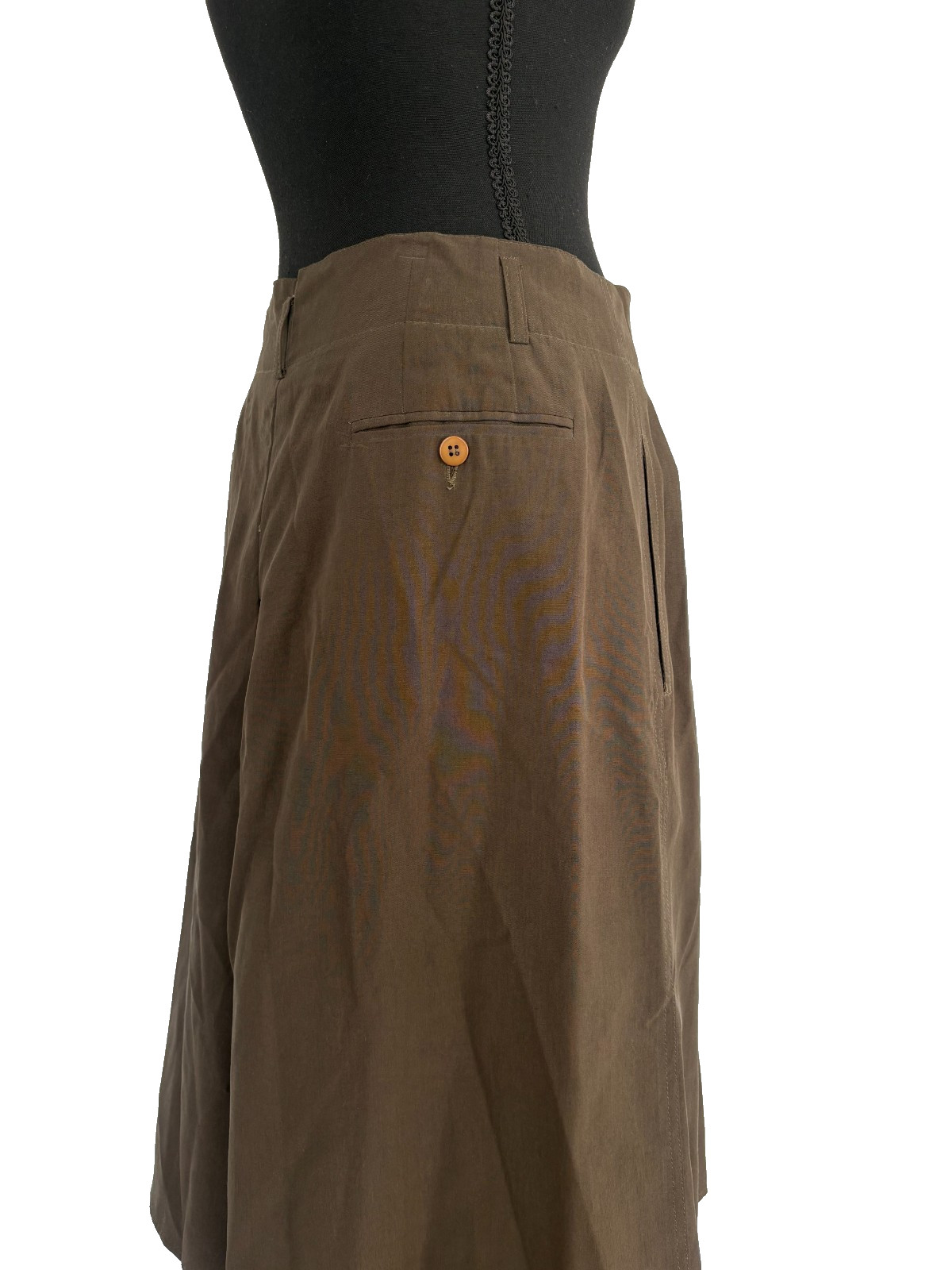 VTG Giorgio Armani Pleated Pleated Long Shorts, Pure Silk, Altered