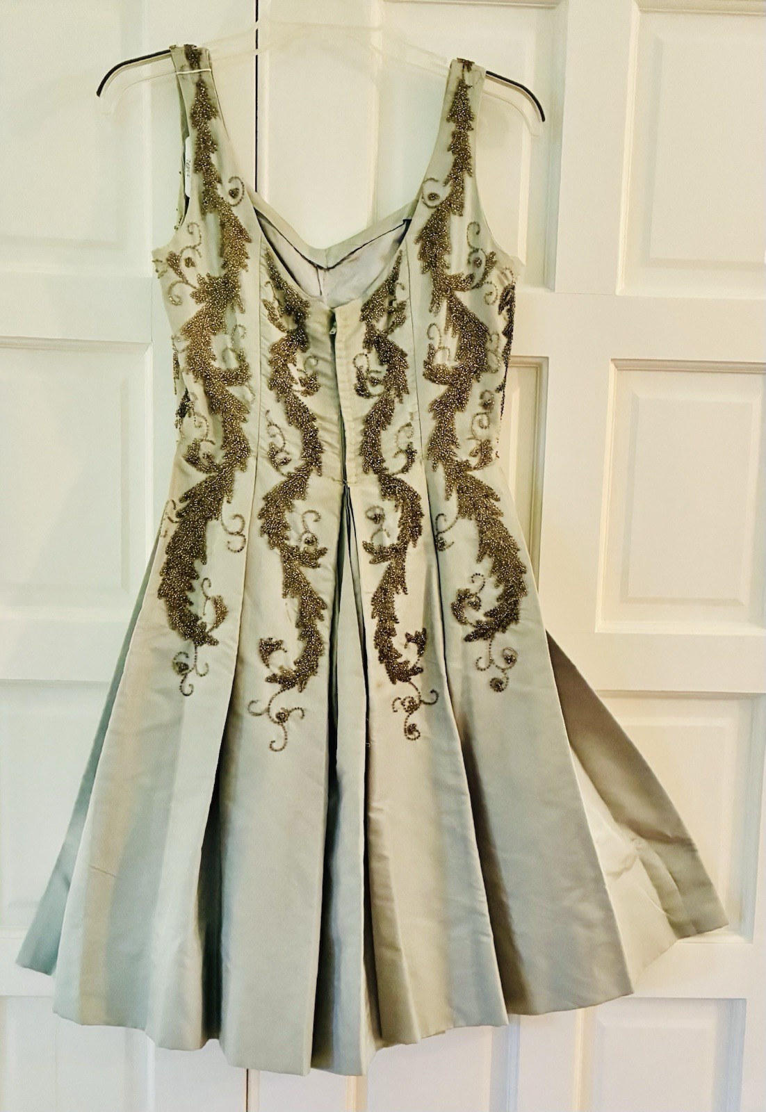 Vintage Town & Travel Waldorf-Astoria 1950’s beaded Silk Dress