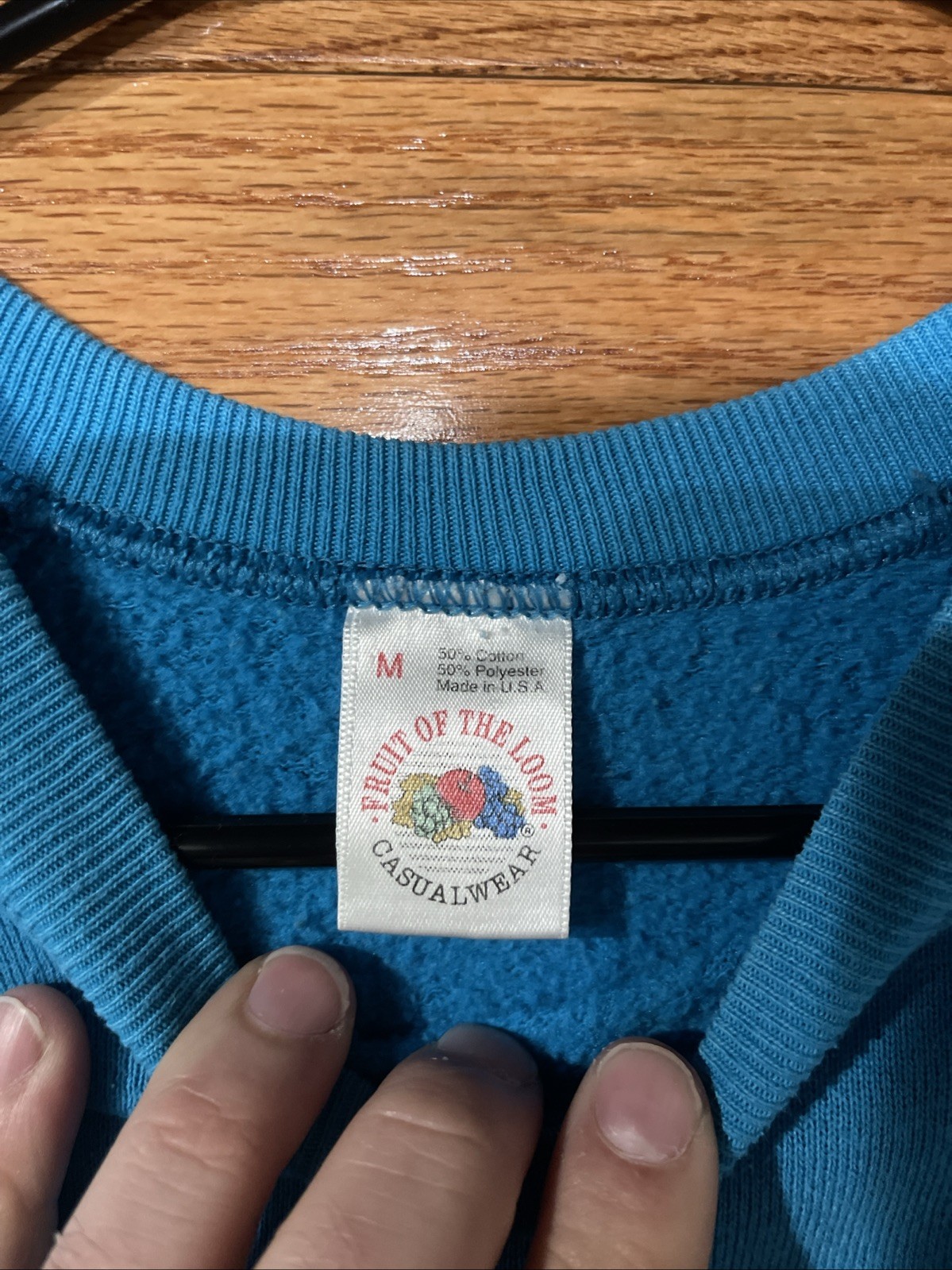 90’s Grandma Sweater With Teddy Bears Fruit Of The Loom Sz M Made In USA Vintage