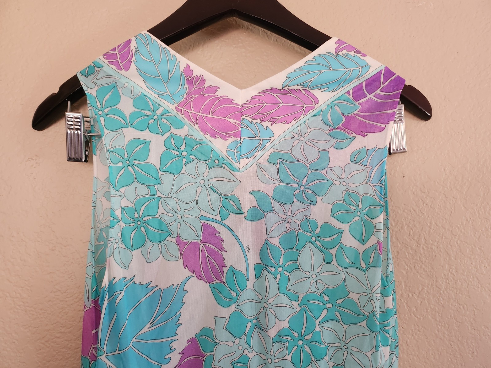Vintage Emilio Pucci Lingerie Nightgown Coverup Sheer Sleeveless Dress SZ 6-8