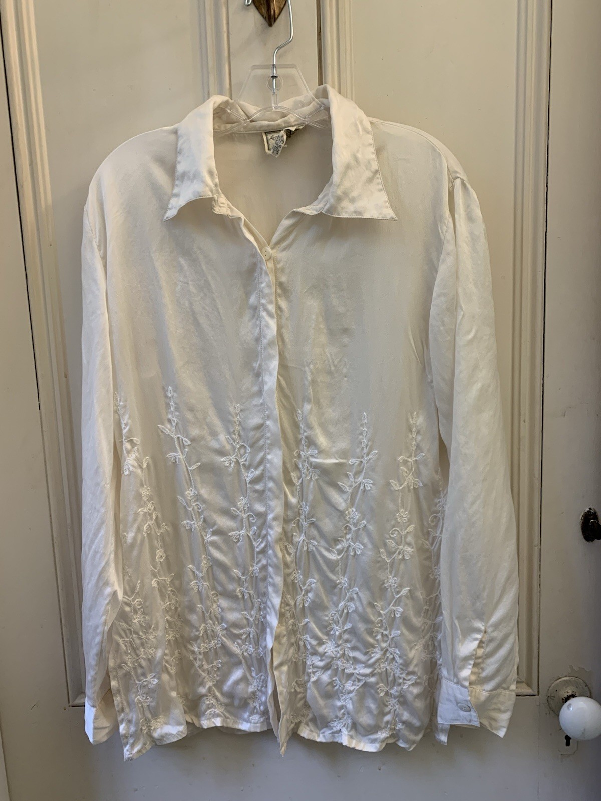 Vintage April Cornell long sleeve Silk Blouse