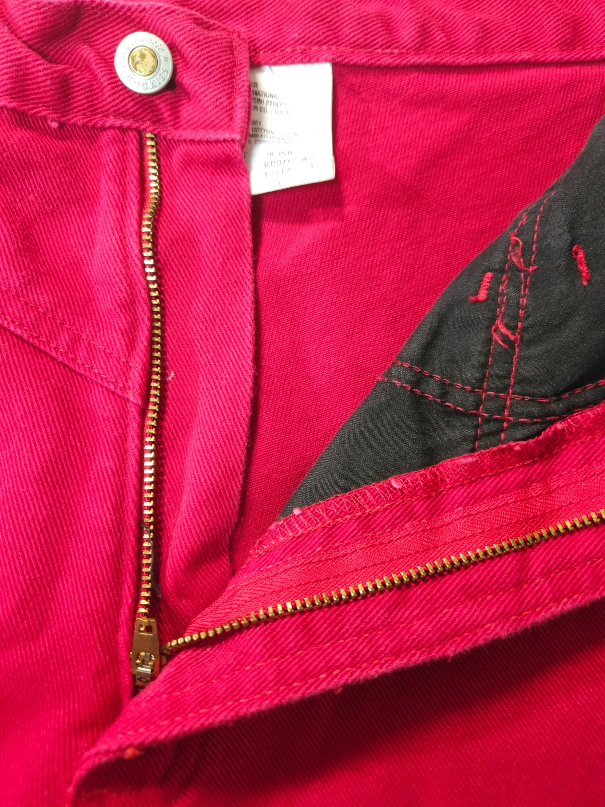 Vintage Bareback Rocky Mountain Jeans 13/14 Long Crimson Red High Waist Western