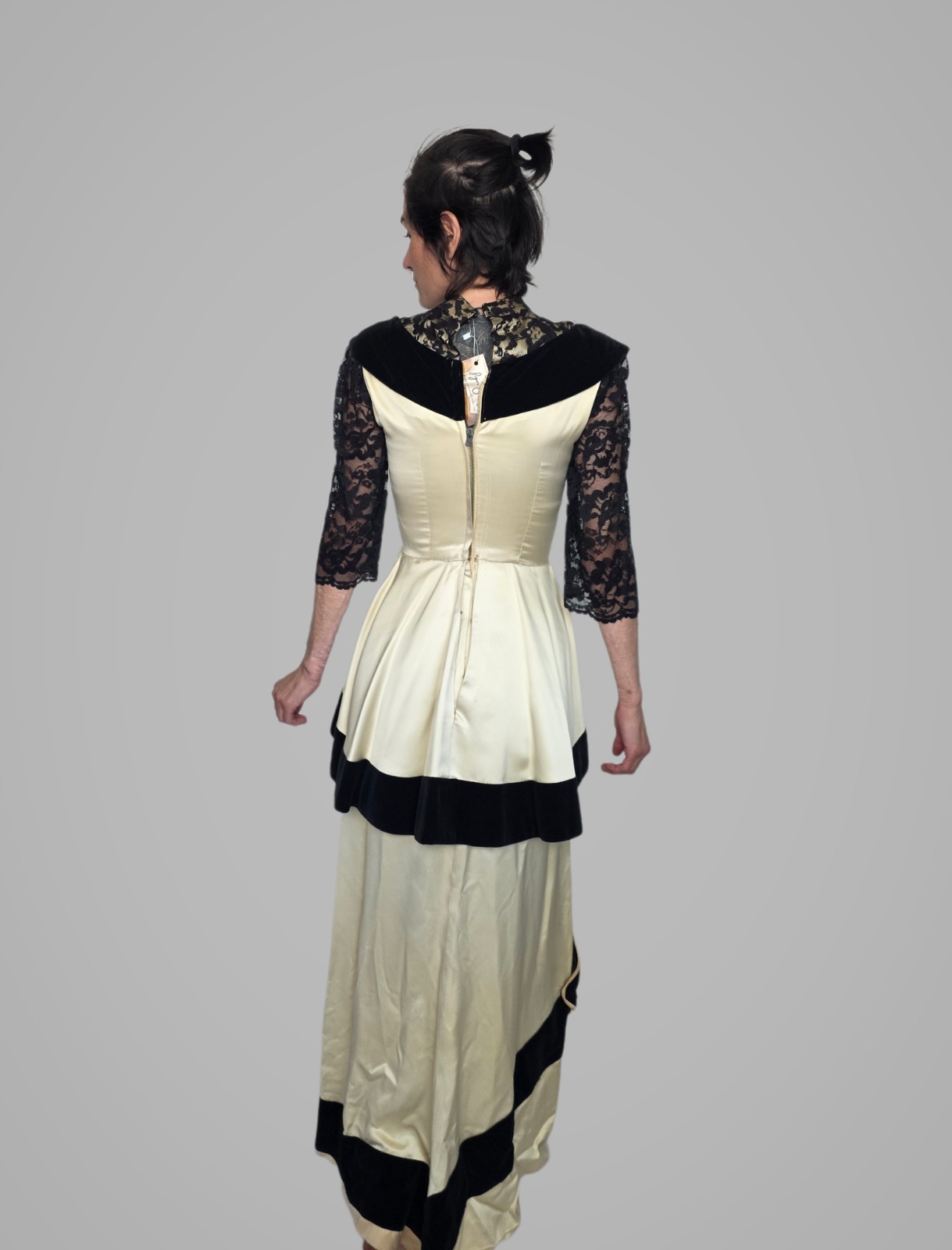 Authentic Edwardian Silk & Velvet Evening Gown | Titanic Era Dress c.1910 |…