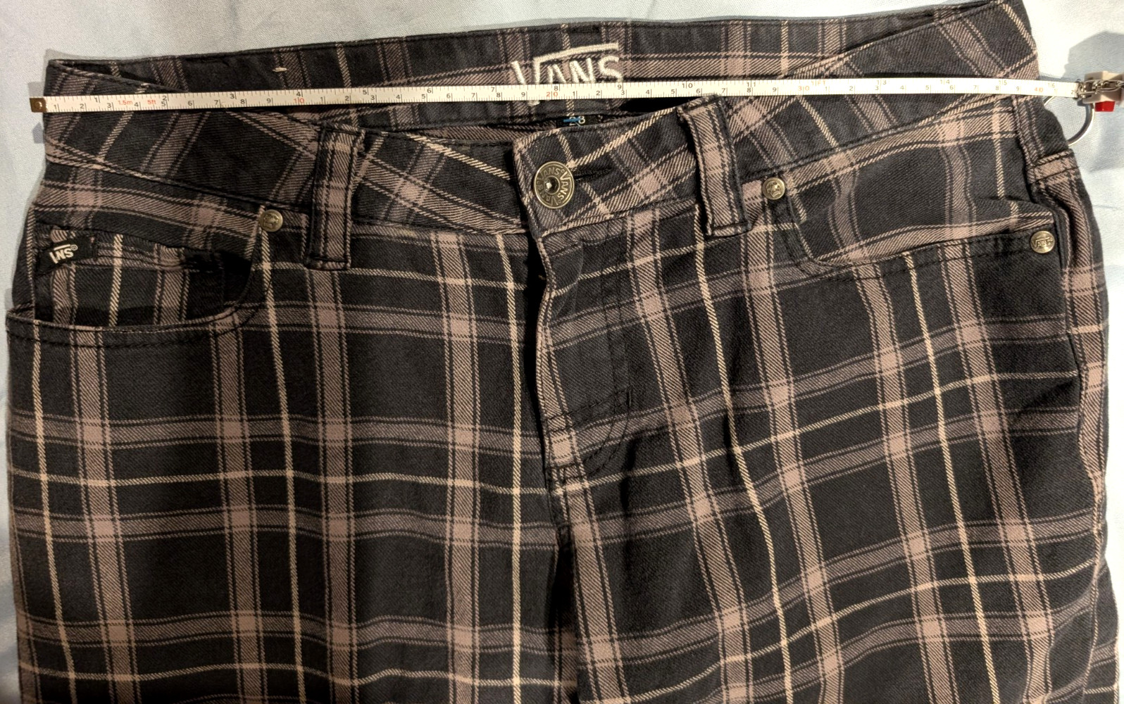 VANS plaid Low-rise Flattering Pants/Jeans retro classic super cute! womens