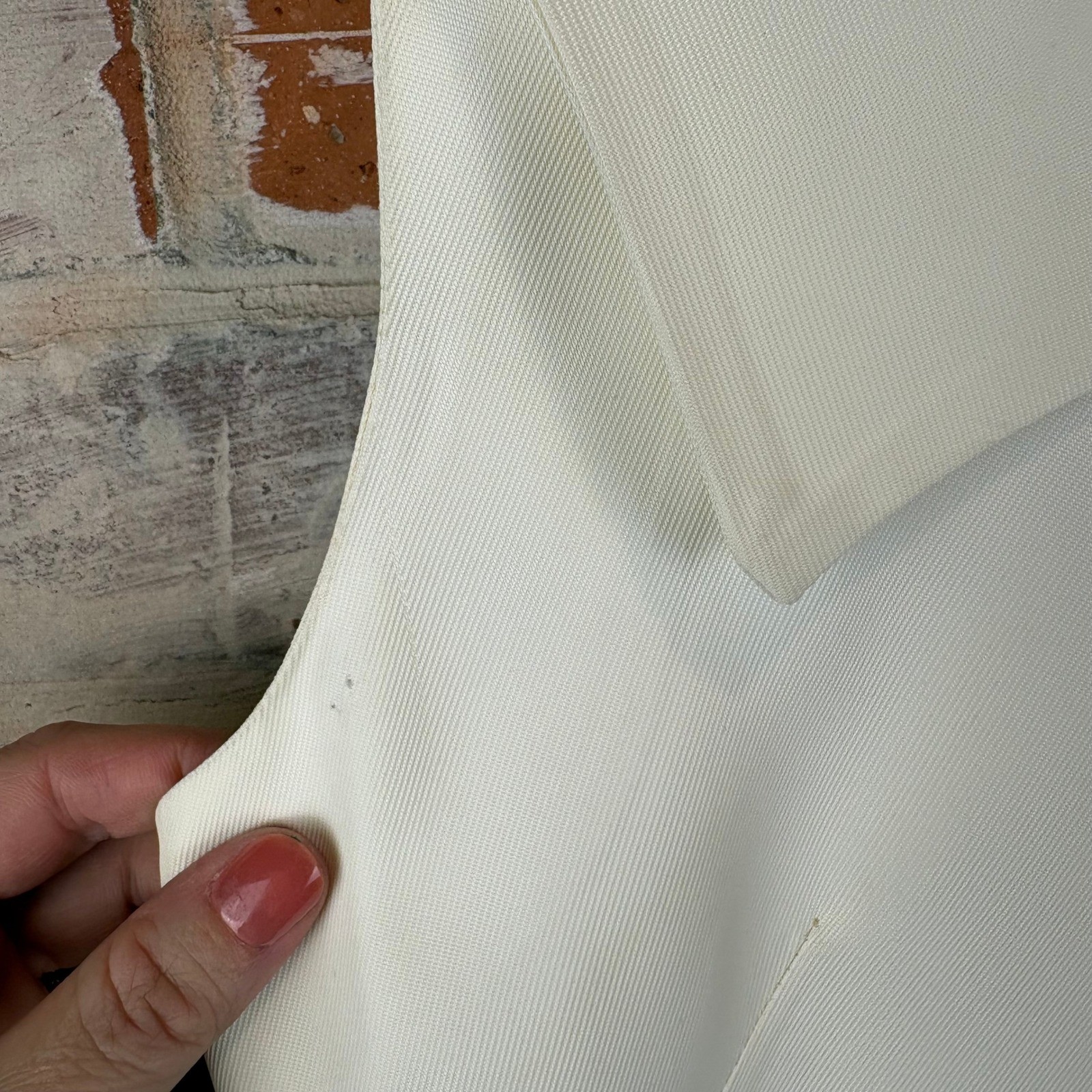 Vintage Miss Amis Ivory Sailor Collar Anchor Button Pleated Mini Dress XS/S