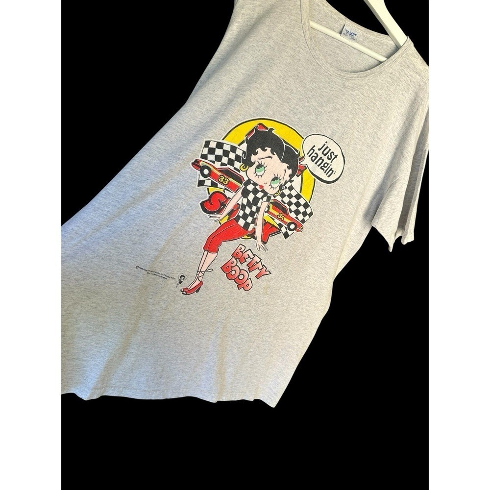 Vintage 1996 Anvil Fleischer Studios Betty Boop Rockabilly Sleep Shirt One Size