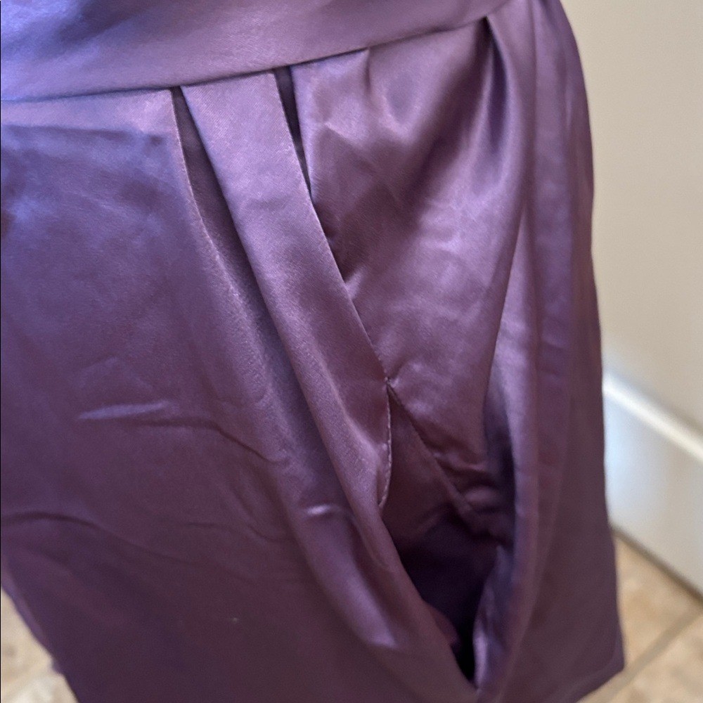 Victoria&rsquo;s Secret Vintage Purple Silky Short Robe Belted Pink Label 2001 Size OS