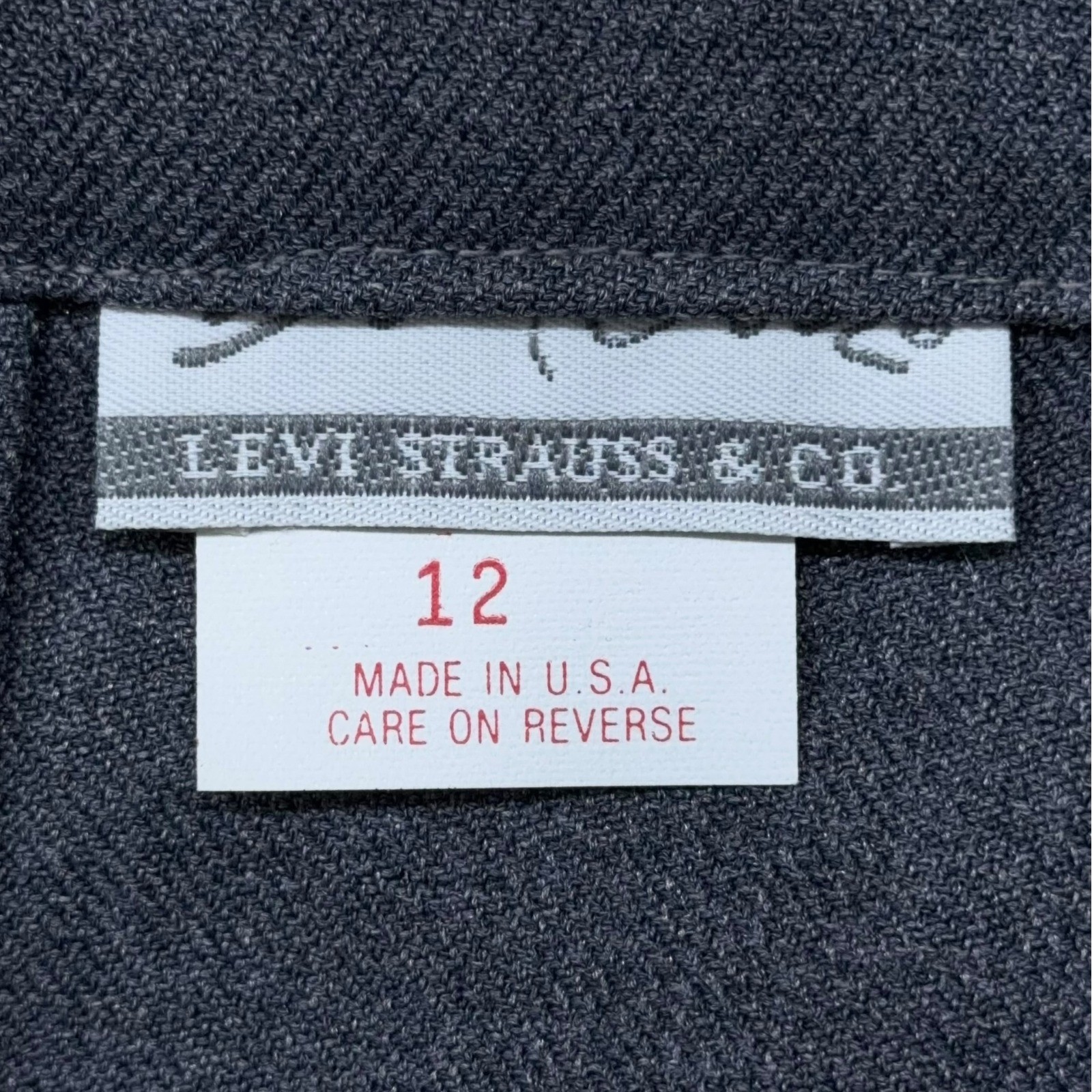 Vtg Levi&rsquo;s Bend Over Sta-Prest Gray Slacks Womens Size 12 (28×28) Made in USA
