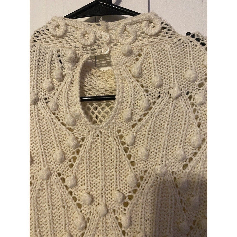SSG Catherine Lover Vintage size M Medium sweater High Neck crochet Pom Pom