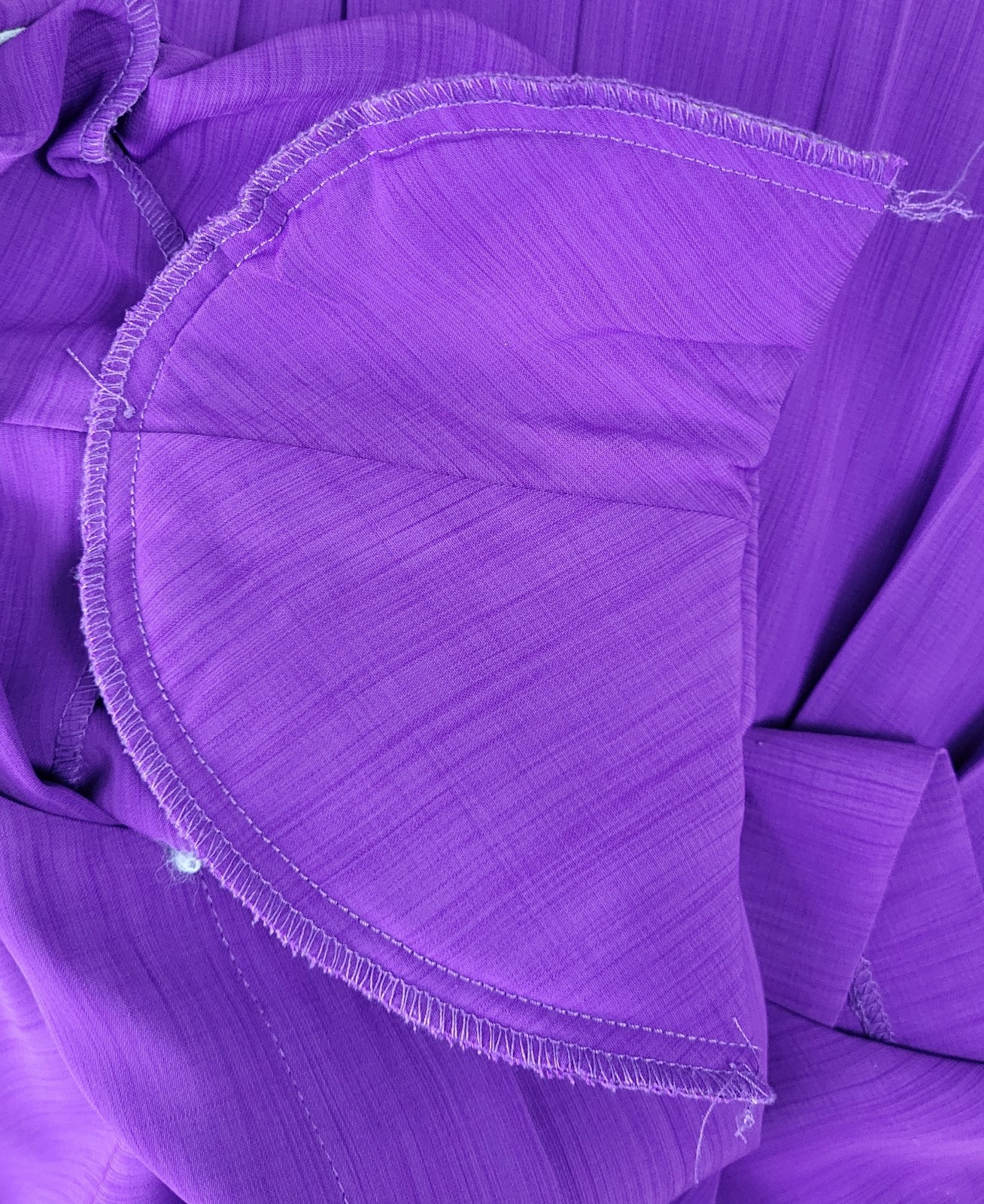 Vintage Leslie Fay Purple Blouson Dress w Pleated Skirt & Matching Belt Size 16
