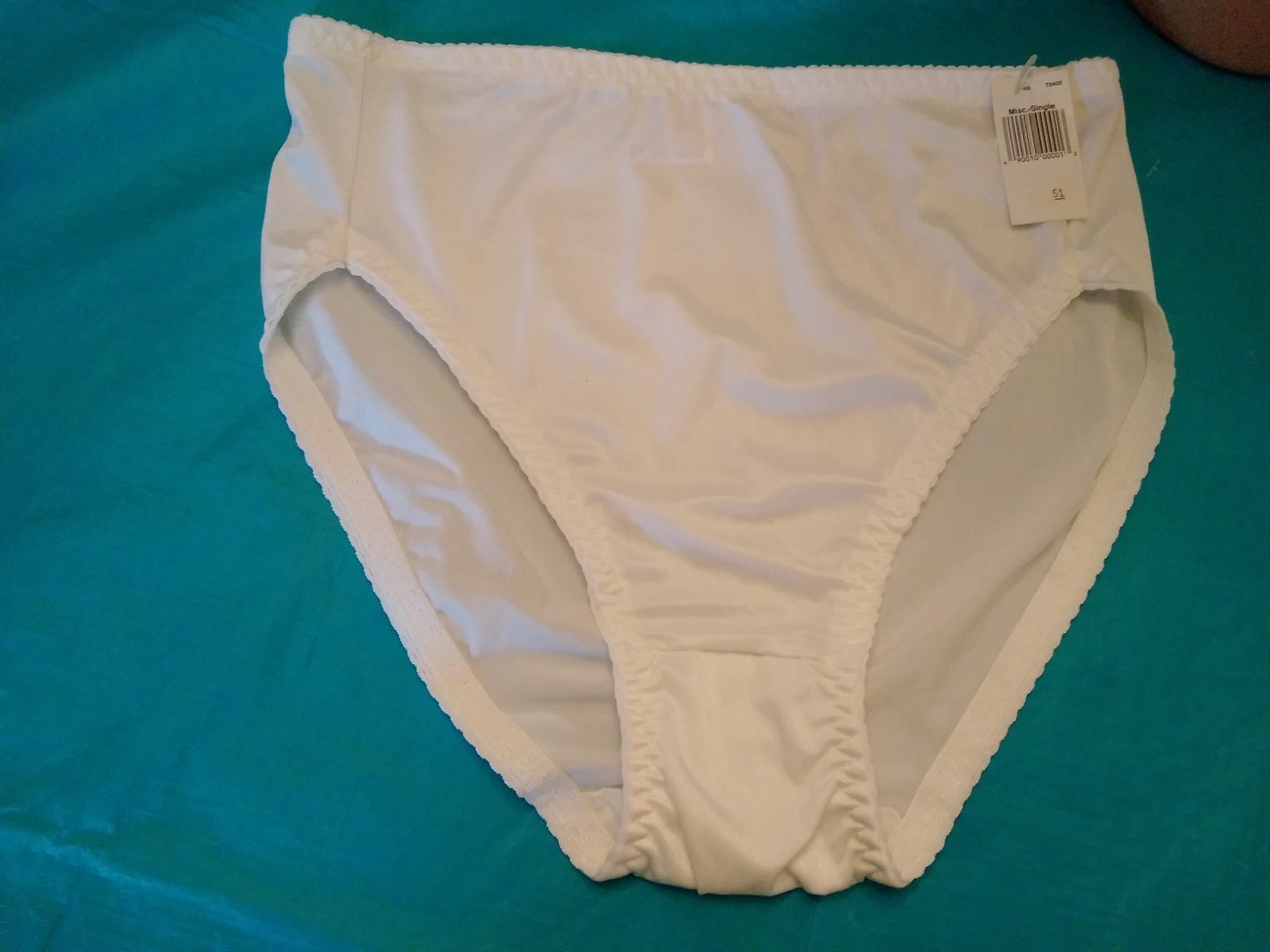 Vintage Shapewear Panties 2X High Leg Brief White Silky Smooth Spandex Nylon