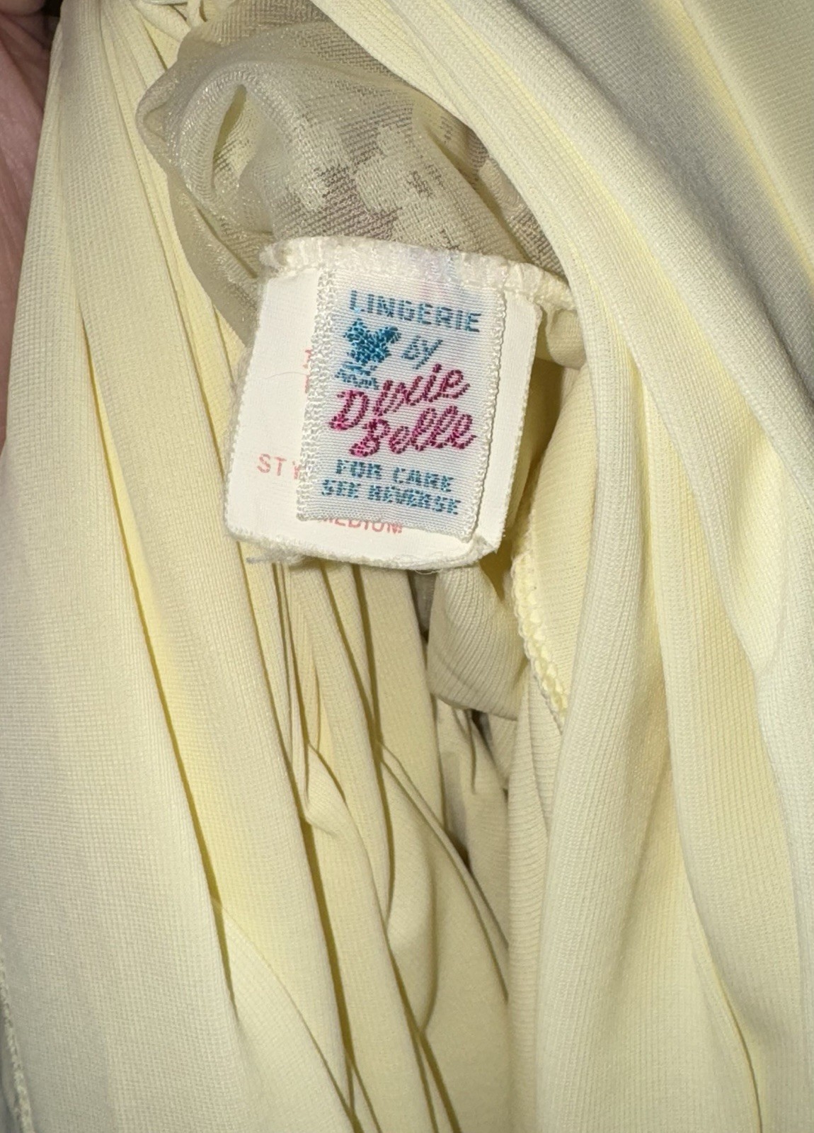 Vintage Yellow Chiffon Peignoir Nightgown Dress & Robe Lingerie Dixie Belle M