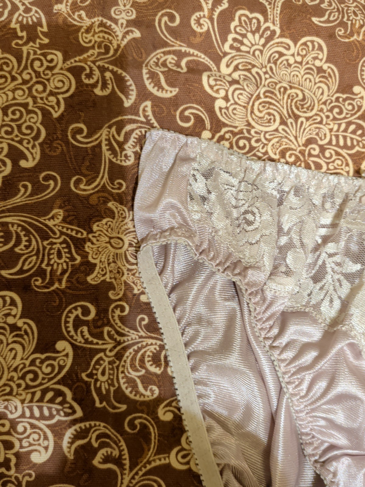 Vtg Satin Brief Panties Size S/M