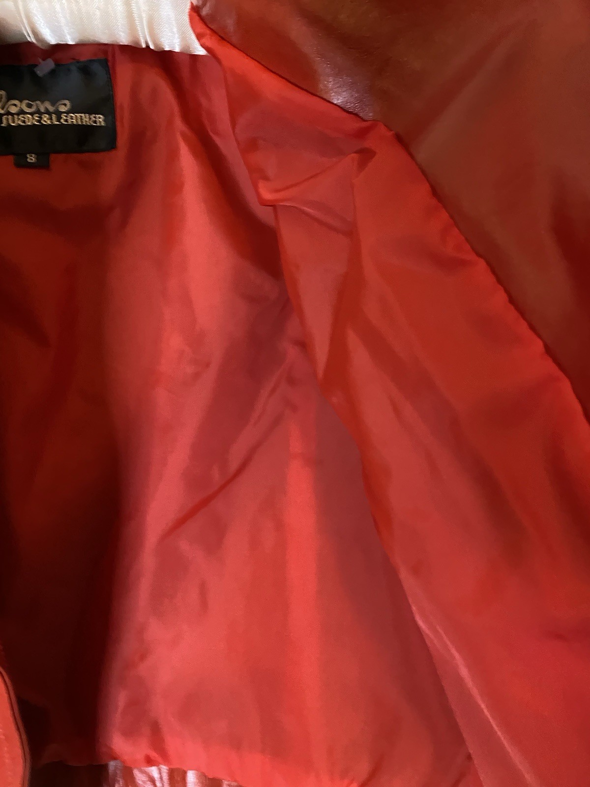 Vintage Wilson’s Bold Red Leather Cropped Biker Moto 80s Jacket Asymmetrical