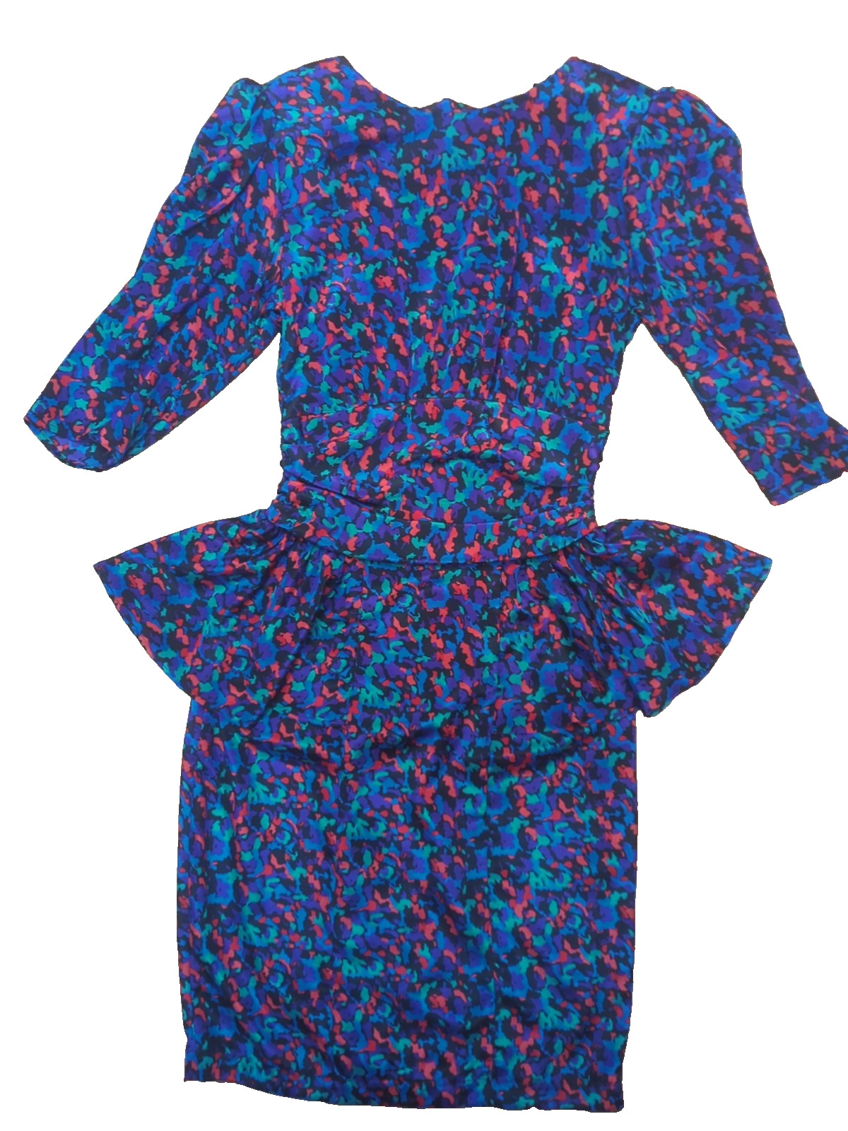 Shelly Michaels Vintage 1980&rsquo;s Colorful Dress Sz 7/8 Small, Fitted
