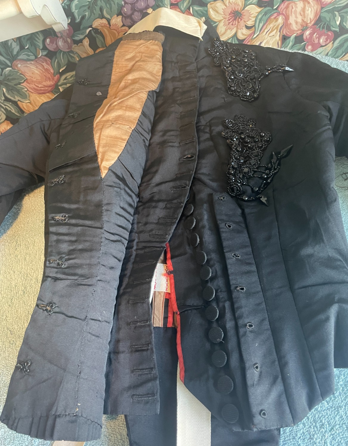 Authentic Antique Victorian/Edwardian Mourning Ladies Top 1870 To 1890
