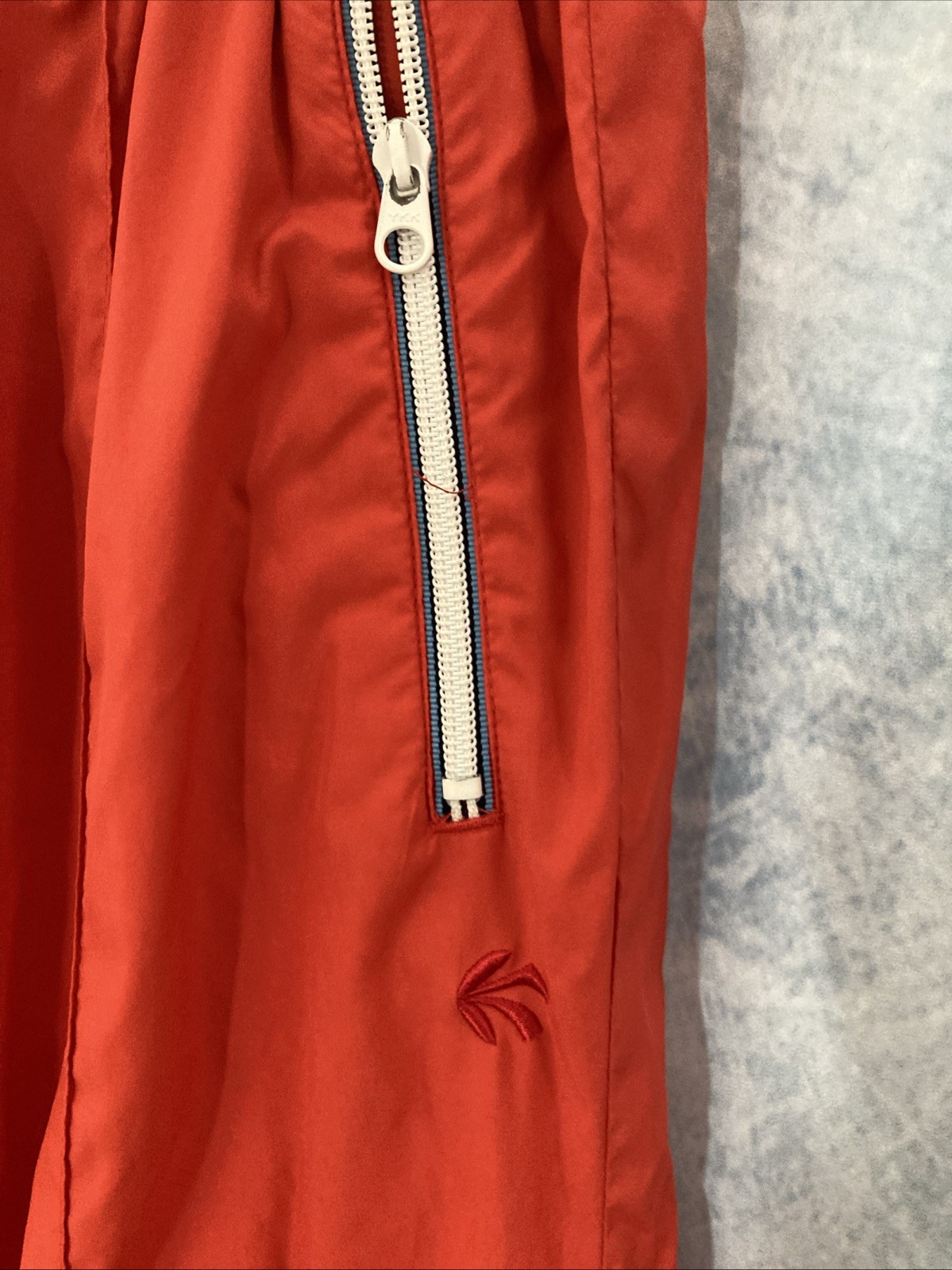VTG Y2K Old Navy Track Pants Women’s Medium Red Low Rise Ankle Zip Pocket EUC