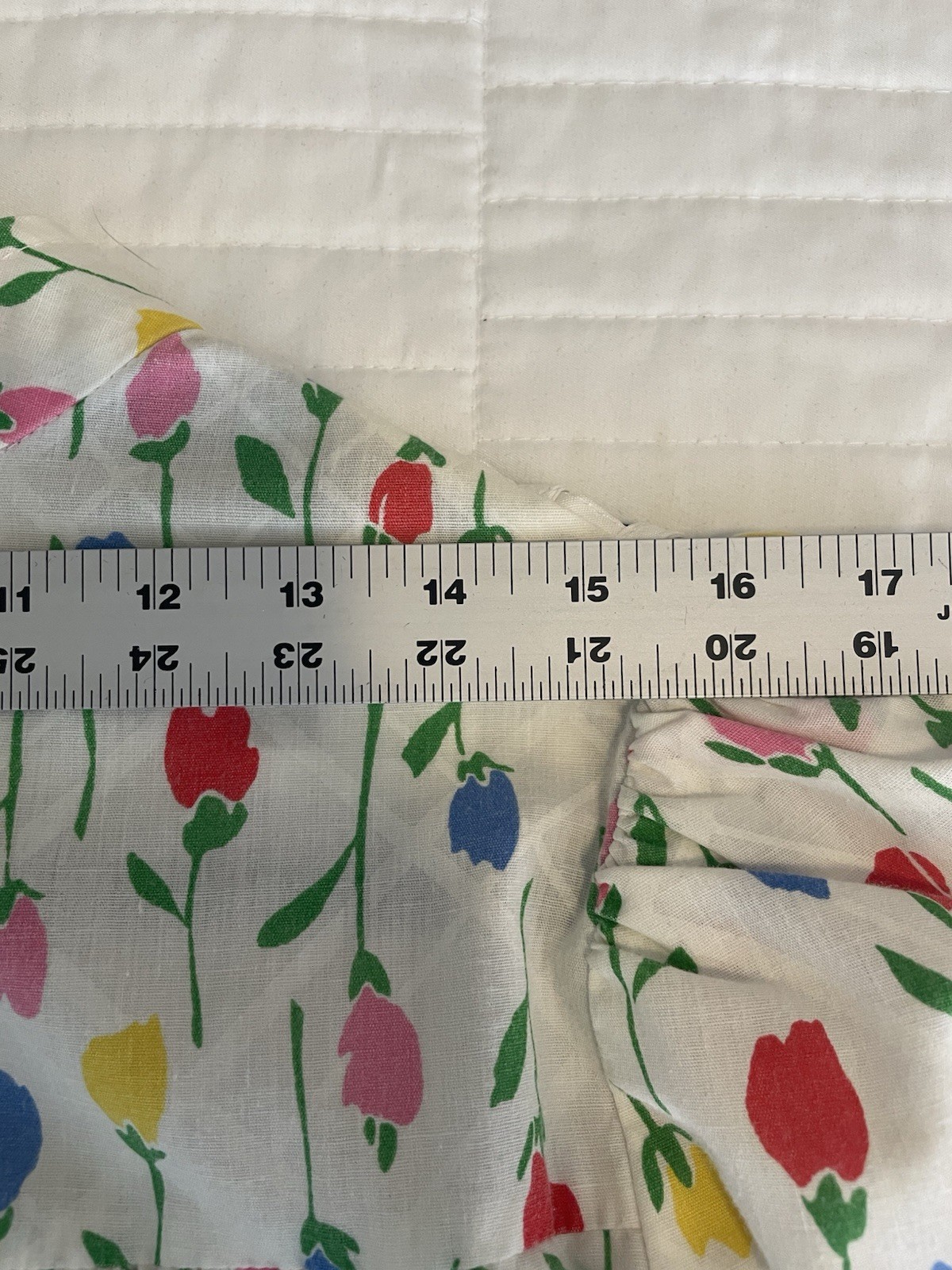 VTG 70s David Brown Saks Fifth Avenue White Floral 1/4 Zip House lounge Dress