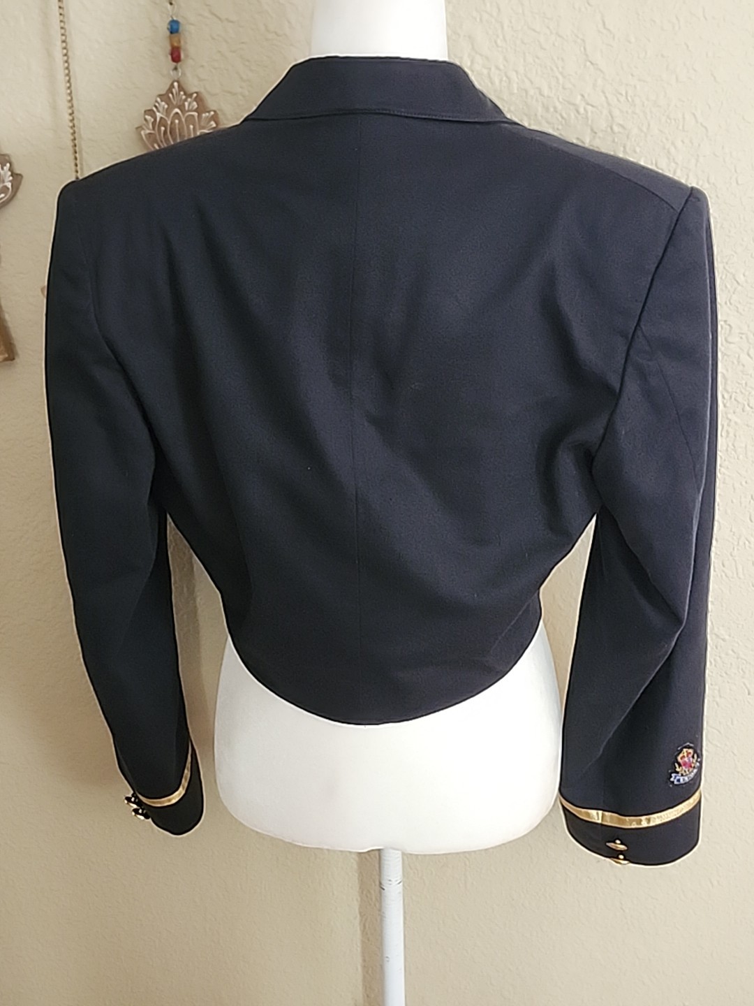 Vintage 80&rsquo;s Forenza Captains Jacket Navy Blue Sz Medium Double Breast Lined