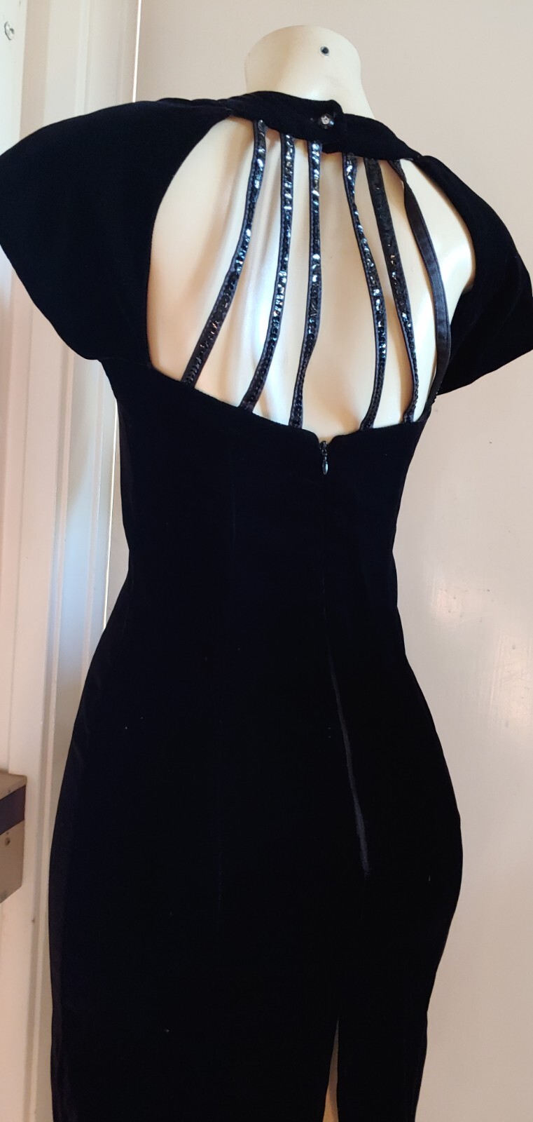 Vintage vampire Mistress Velvet Sequin 90s Dress Limited Edition
