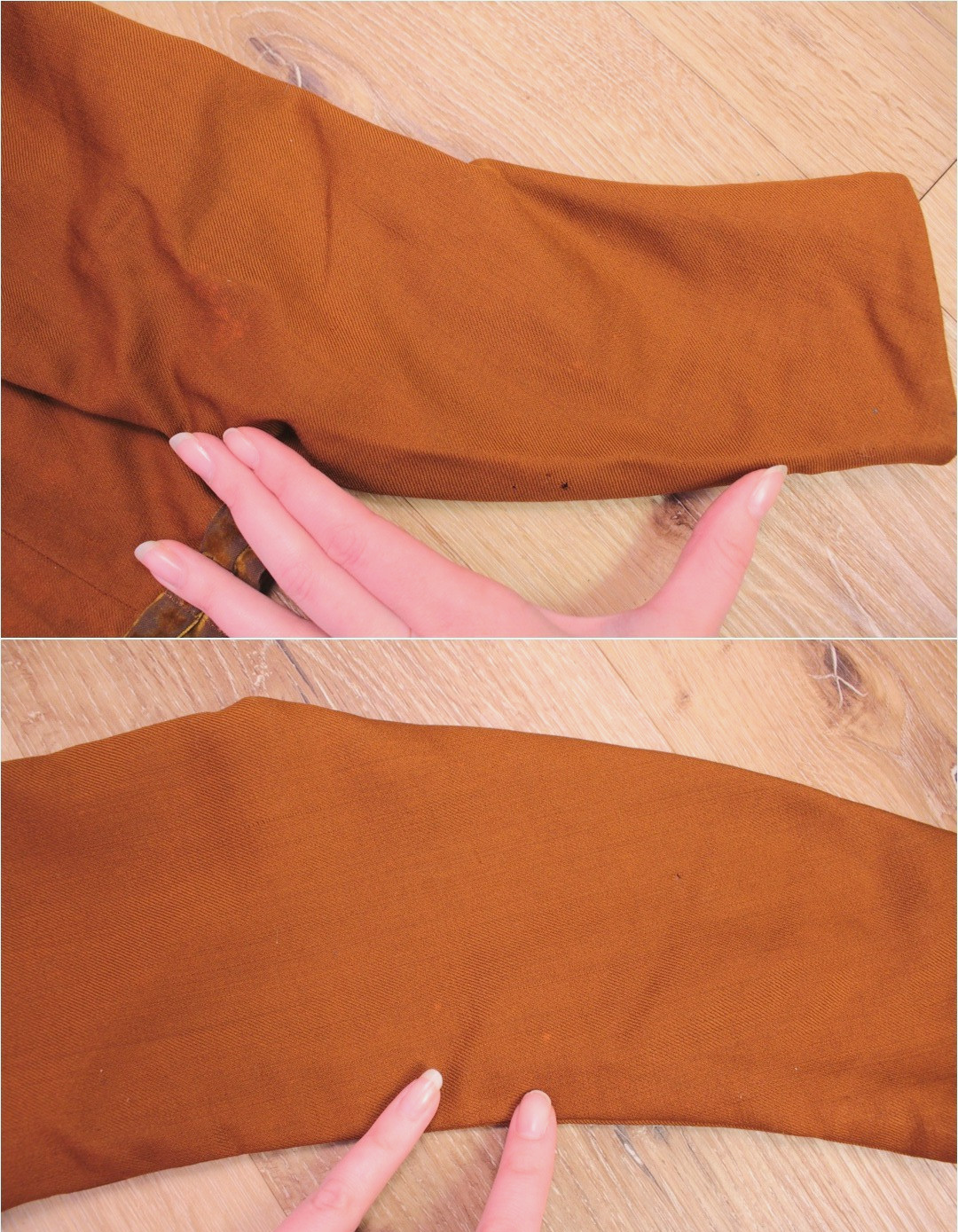 VTG Women&rsquo;s Antique Late 1800s 2 Pc Burnt Orange / Brown Jacket & Skirt Set XS/S