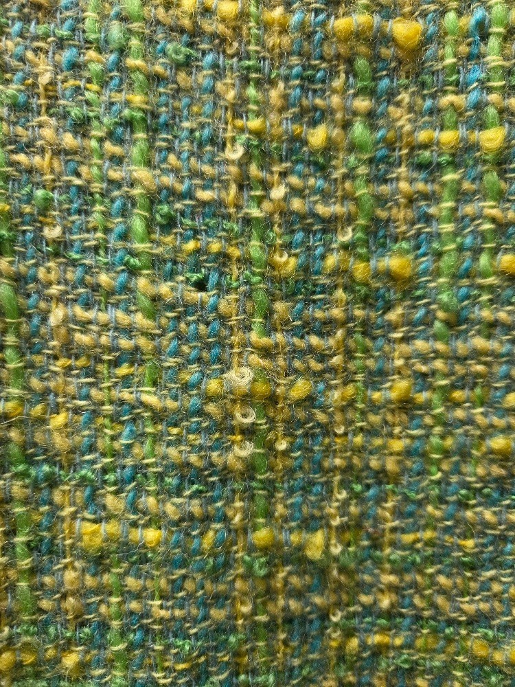 Vintage 1960s Herald Tang Raw Silk Coat Aqua Teal Gold Quilted Lining Costume