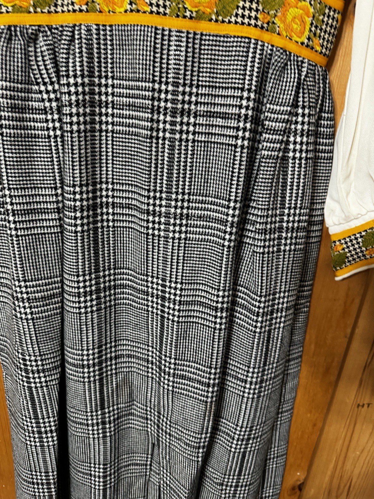 VTG 70s Melissa Lane Dagger Collar Maxi Dress Long Sleeve NWD WOMENS SIZE XS/S
