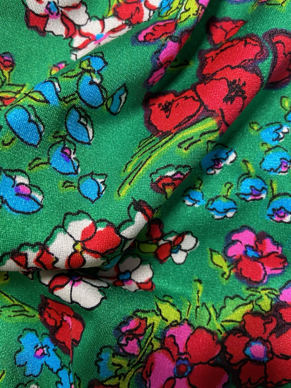 Vintage 1970’s Keram New York Floral Dress Keyhole Back Size XS 0/2