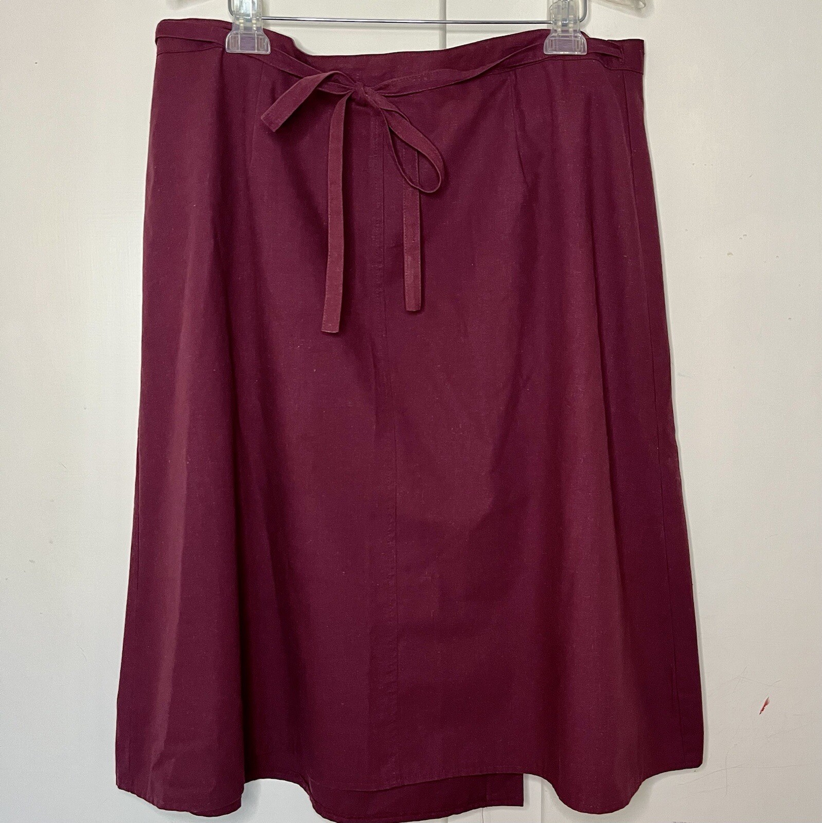 Vintage 70s Lady Devon Purple Cotton Poly Blend Wrap Skirt Volup Size 38