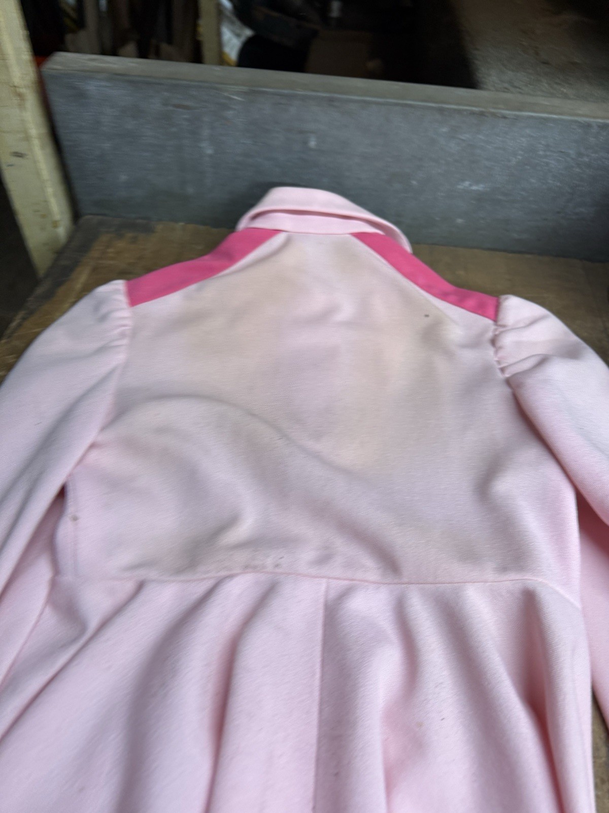 Vintage Early 1900s Retro Pink Button Up Dress Womens Workwear Clothing USA