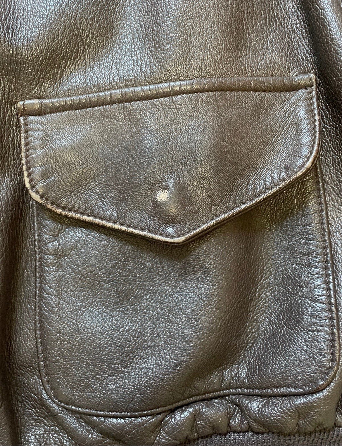 Vtg Cooper Type A-2 Men&rsquo;s Air Force Goatskin Leather Bomber Jacket Size 46R