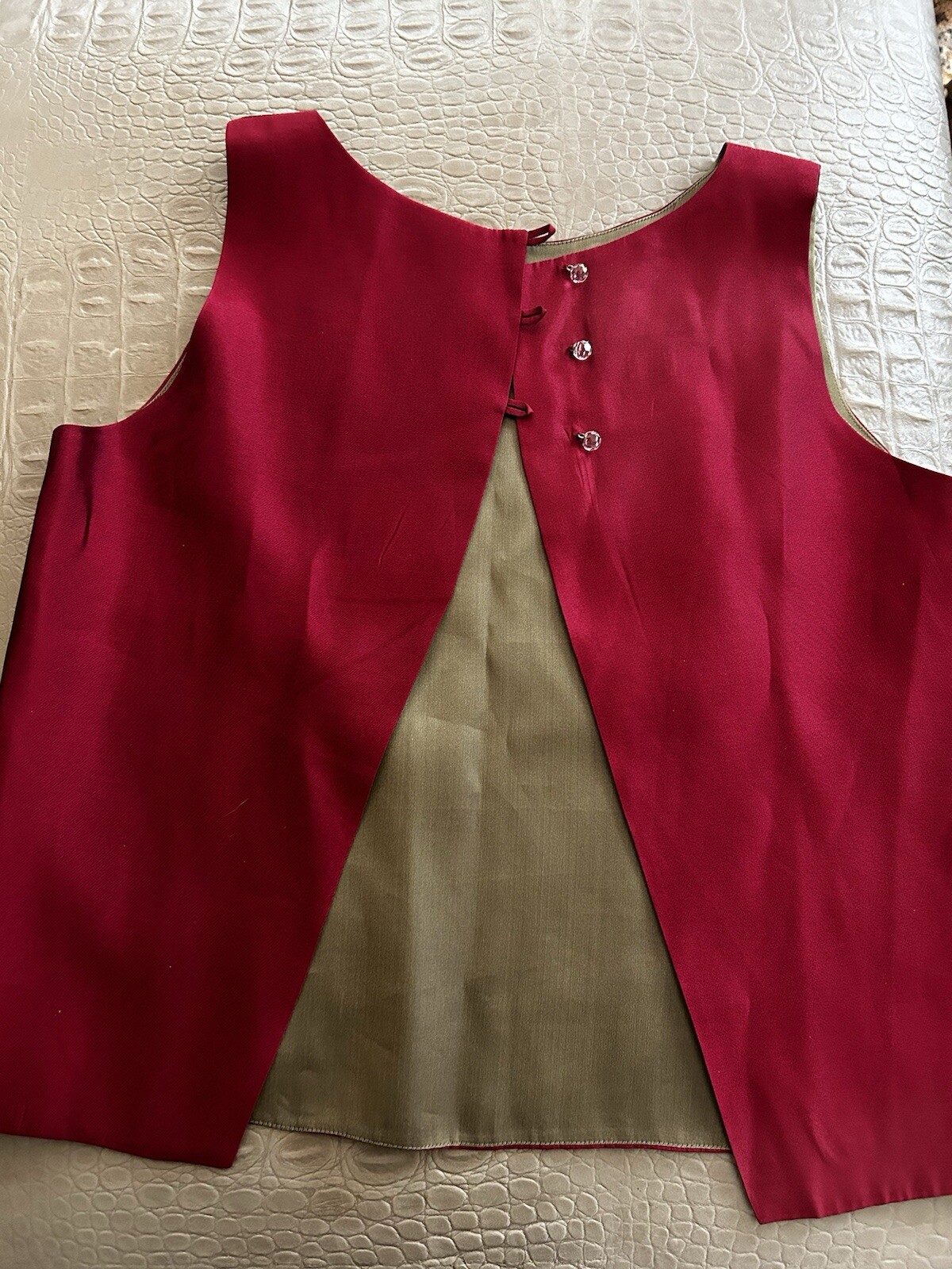 SYLVIA HEISEL Silk Open Vest Vintage