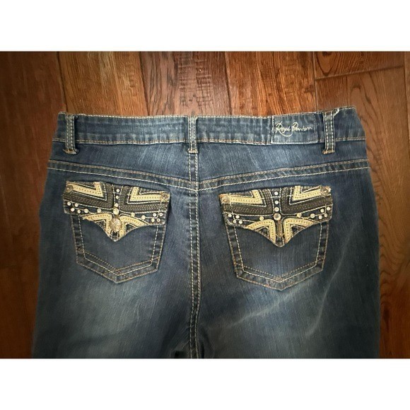 Y2K bootcut jeans- Embroidered Pockets size 12