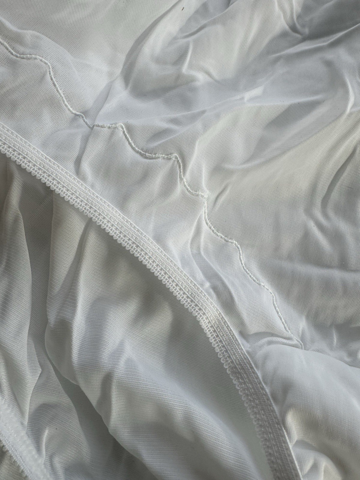VTG Dixie Belle Sheer Nylon High Waist Panties White Sculpted Feature 3 In Lot