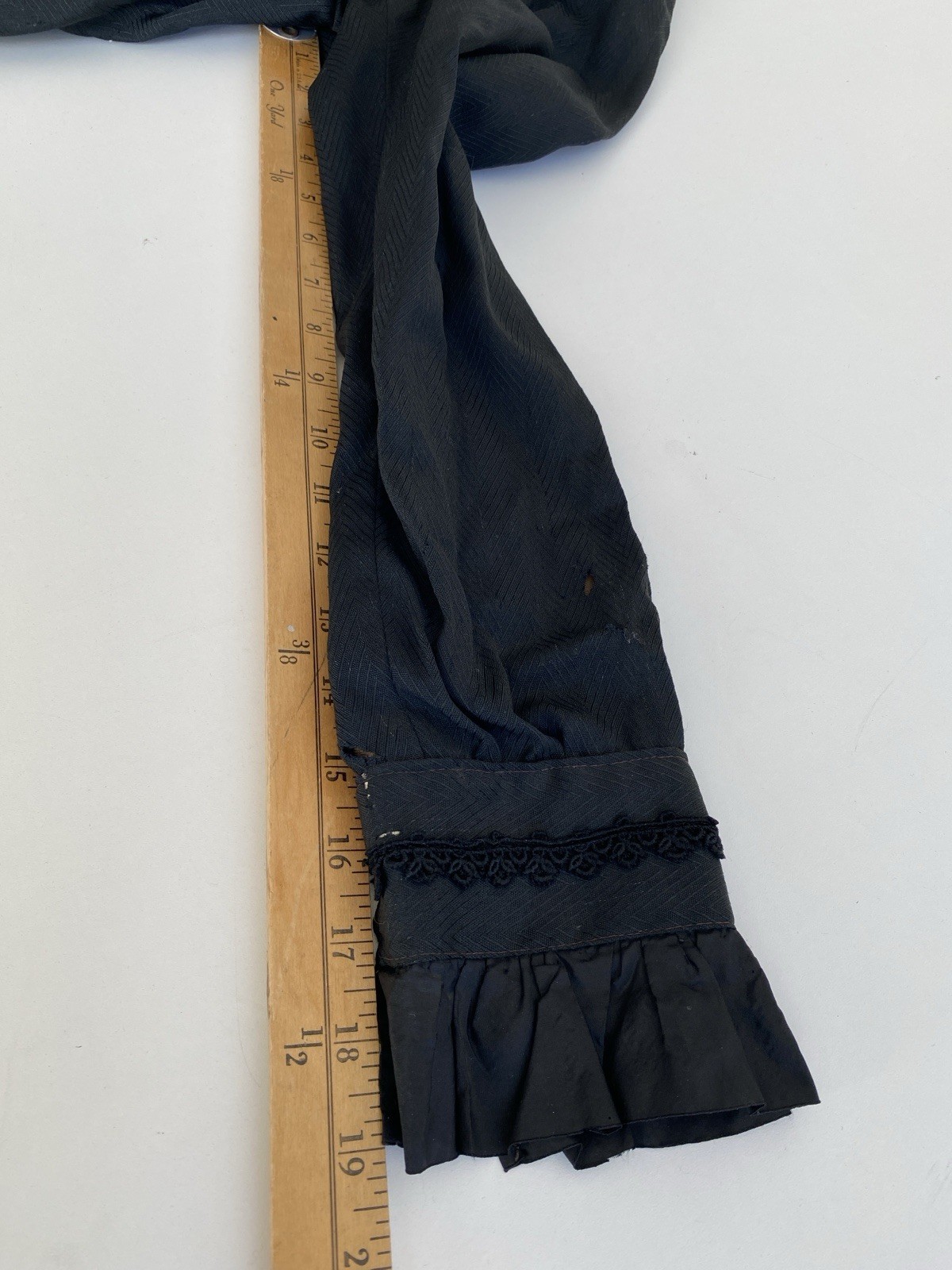 Antique Edwardian S Fine Wool Silk Trim Mourning Jacket Victorian