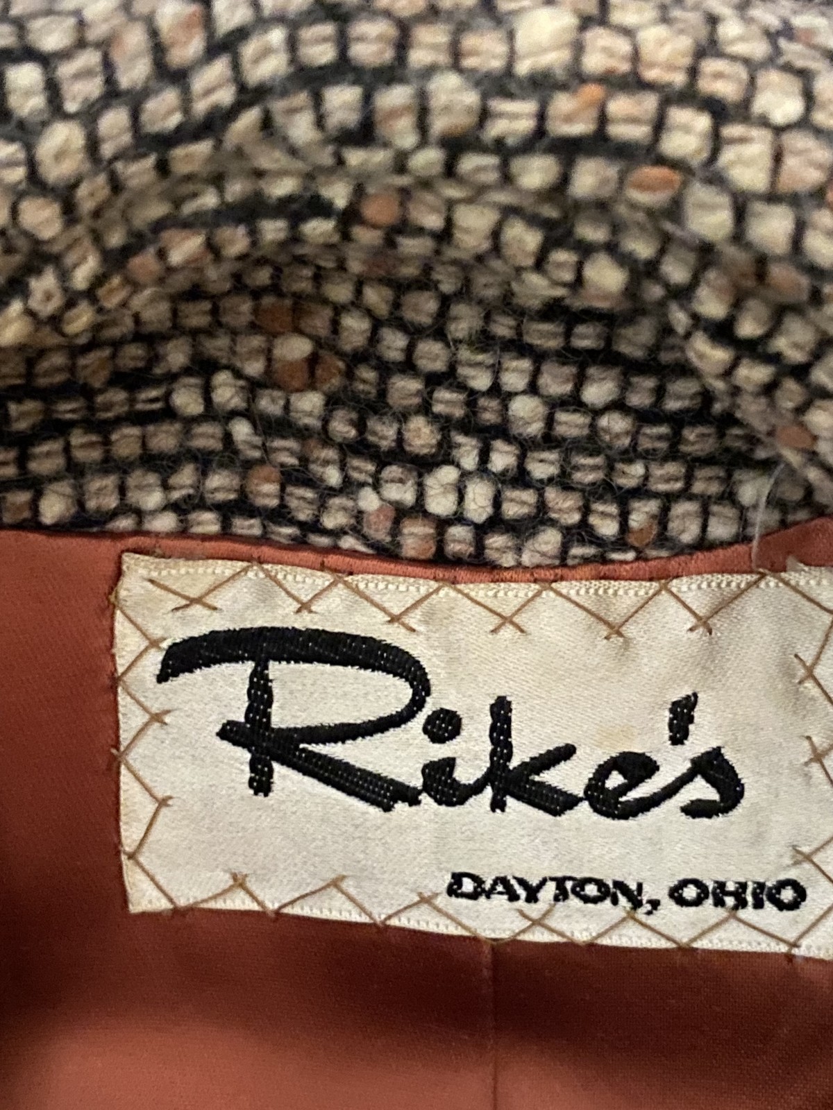 Vintage Rike&rsquo;s Tweed Skirt Suit with Fur Collar