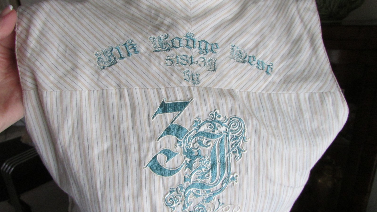 VTG Y2K Johnny Was 3 J Workshop Leather Embroidered tie back Vest M VERY RARE