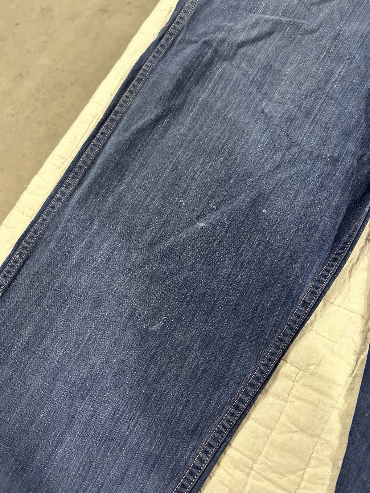 Vintage JC Penney Ranch Craft Side Zip Denim Carpenter Pants Vat Dyed Size 40×29
