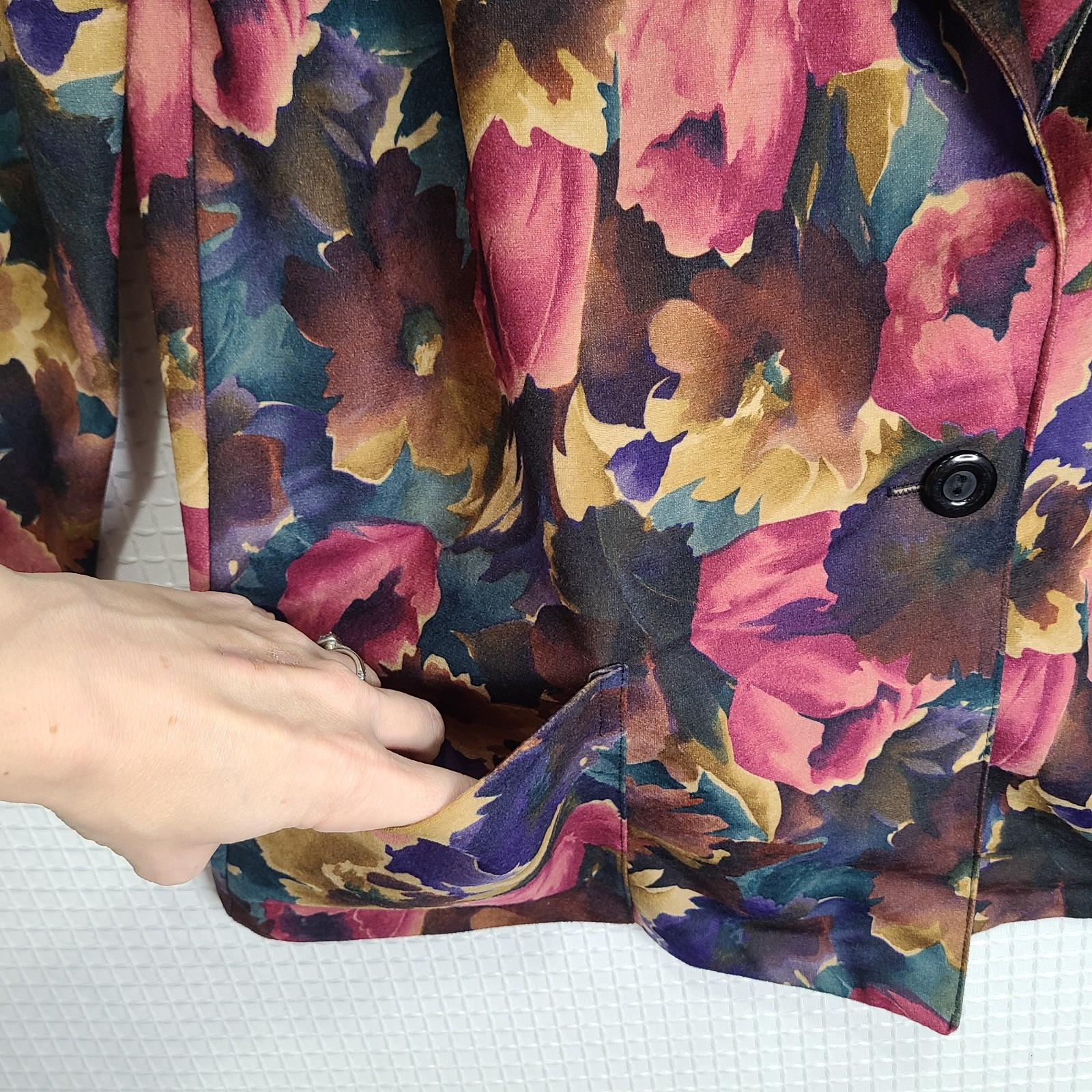 Vintage Joanna Floral Single Button Blazer Jacket Size Women’s Size Medium