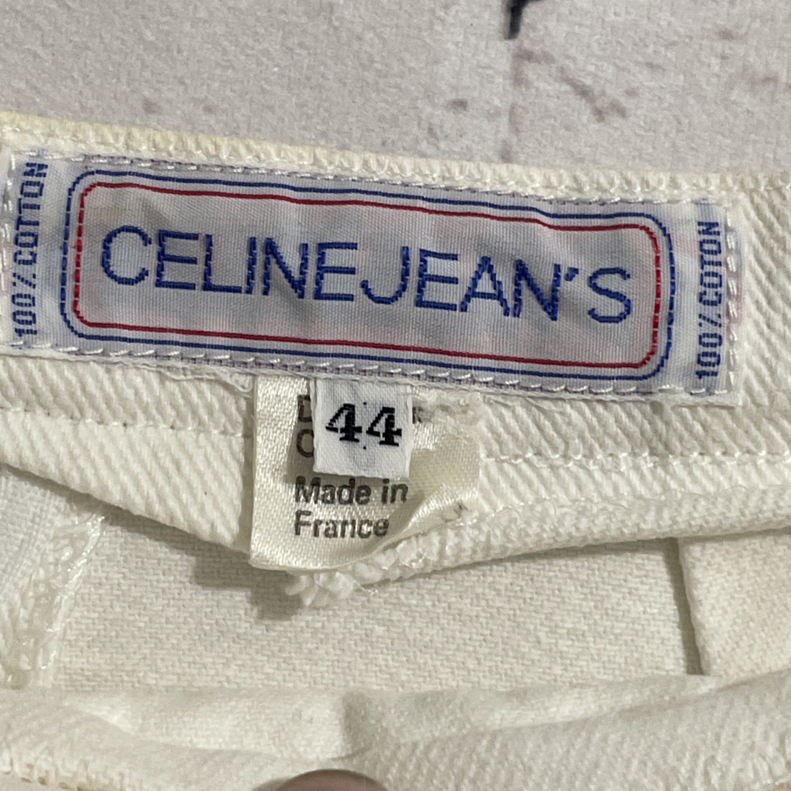 CELINE Vintage Macadam Gold Button 1980’s Cream Skirt Lace Up Stunning MCM