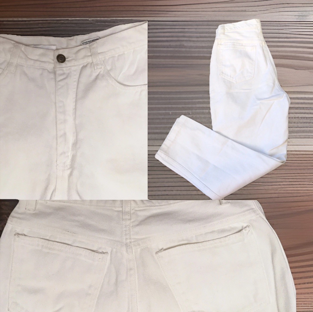 Rio By Stephen Mardon High Waist Tapered Leg Jeans White Size 13 28.5 in Waist