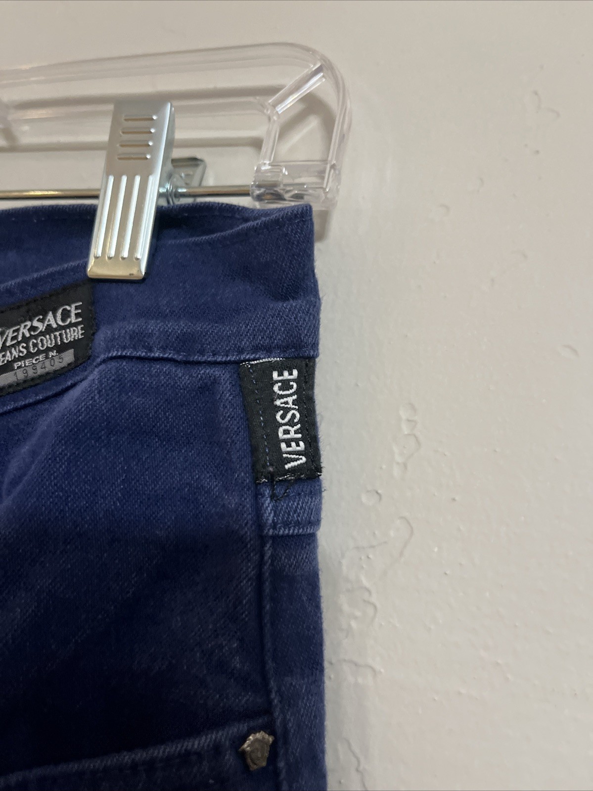 VERSACE Jeans Couture ITTIERRE SPA Blue Denim Pants VTG 90S Italy