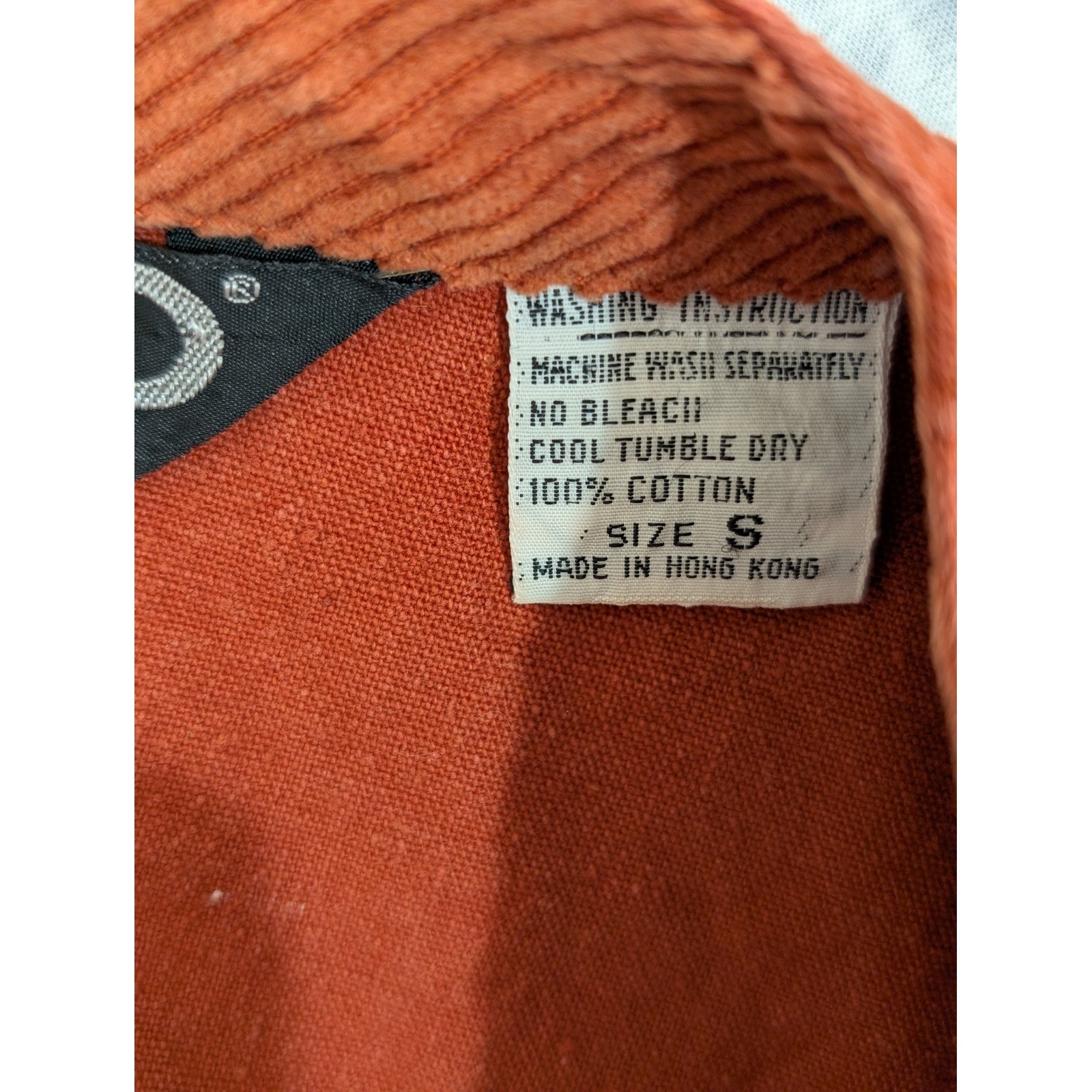 Vintage 70s Gap Womens Rust Orange Cotton Canvas Corduroy Utility Vest Size S