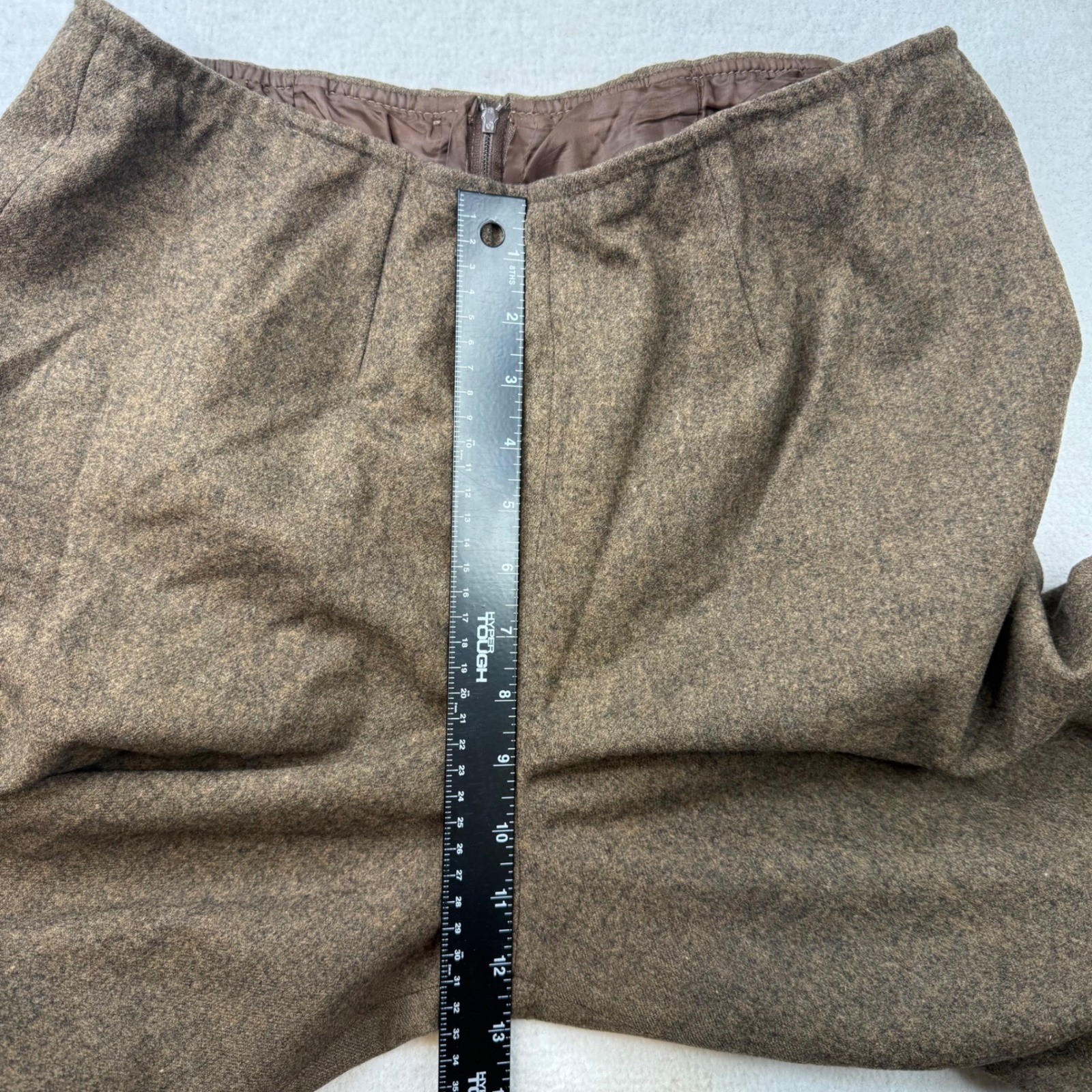 VTG Pendleton 100% Virgin Wool Pant Suit Brown Womens 16 USA 1970s dark academia