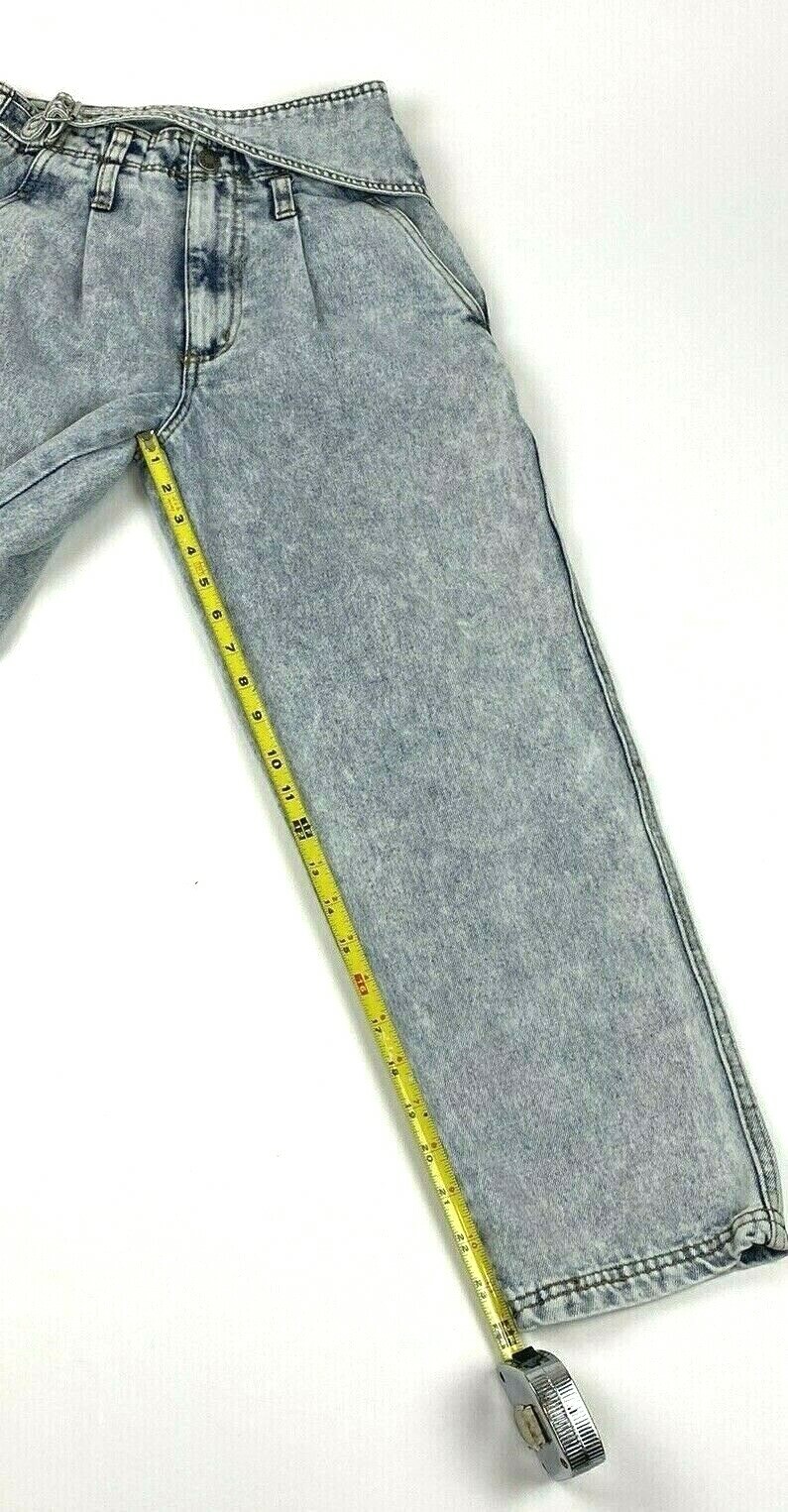 Vintage 80s 90s Bugle Boy Acid Wash High Waist Mom Jeans Sz. 10 W 24-25 in.